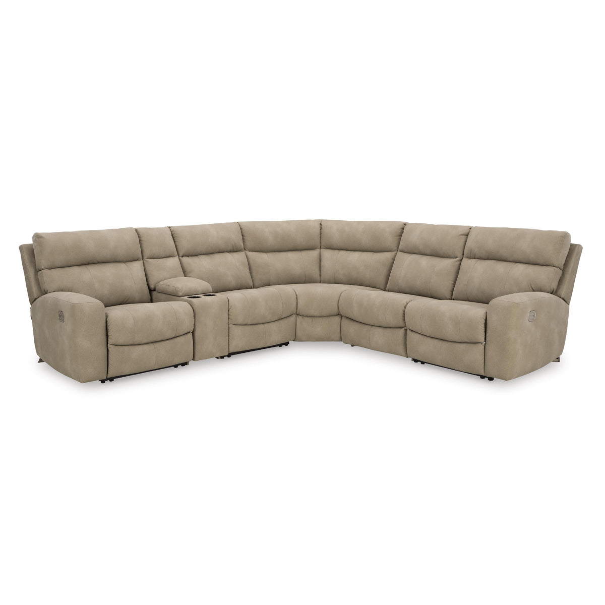  Manufacturer Color_Sand --  Next-Gen DuraPella 61004S7 6 pc Power Reclining Sectional IMAGE 1