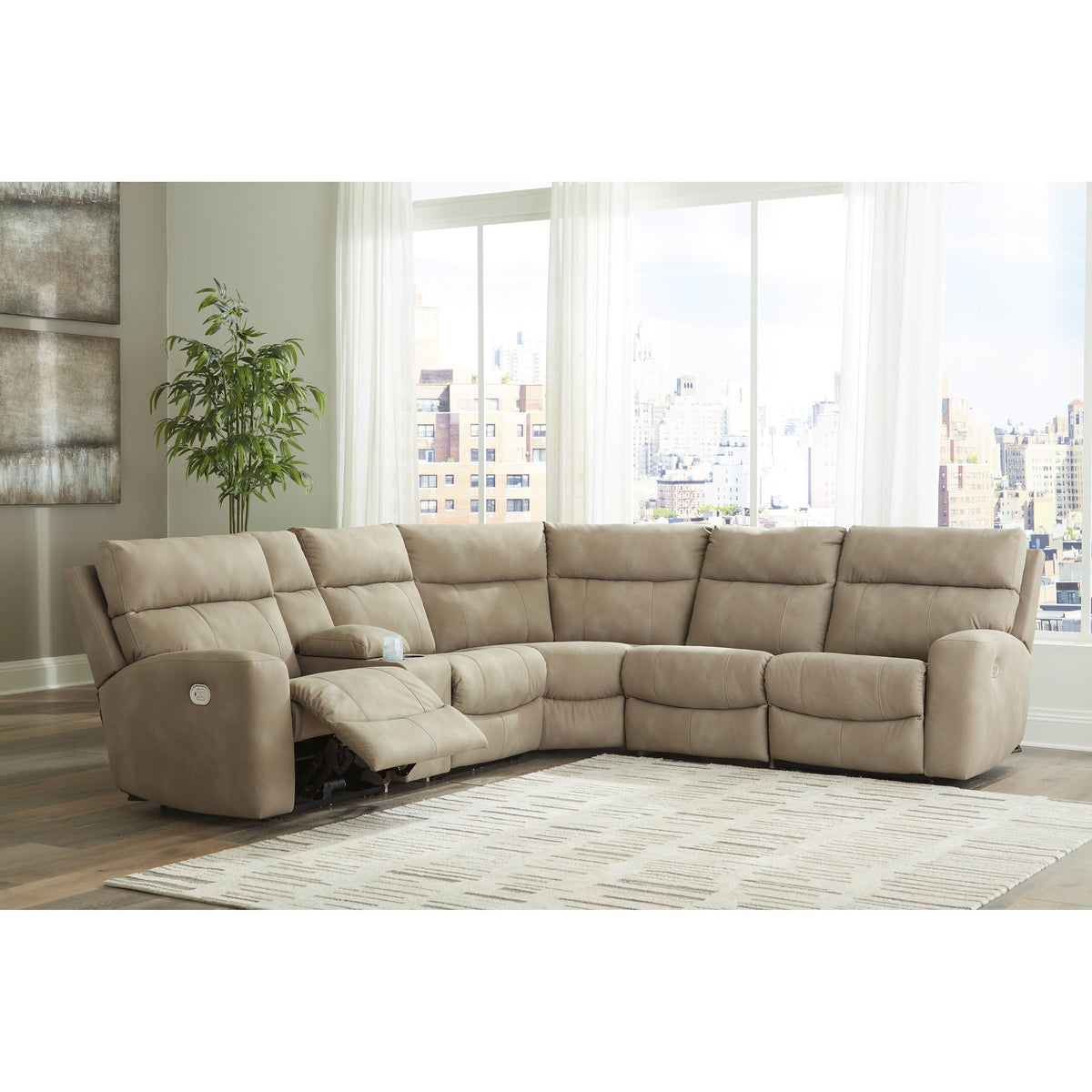 Manufacturer Color_Sand -- Next-Gen DuraPella 61004S7 6 pc Power Reclining Sectional IMAGE 4