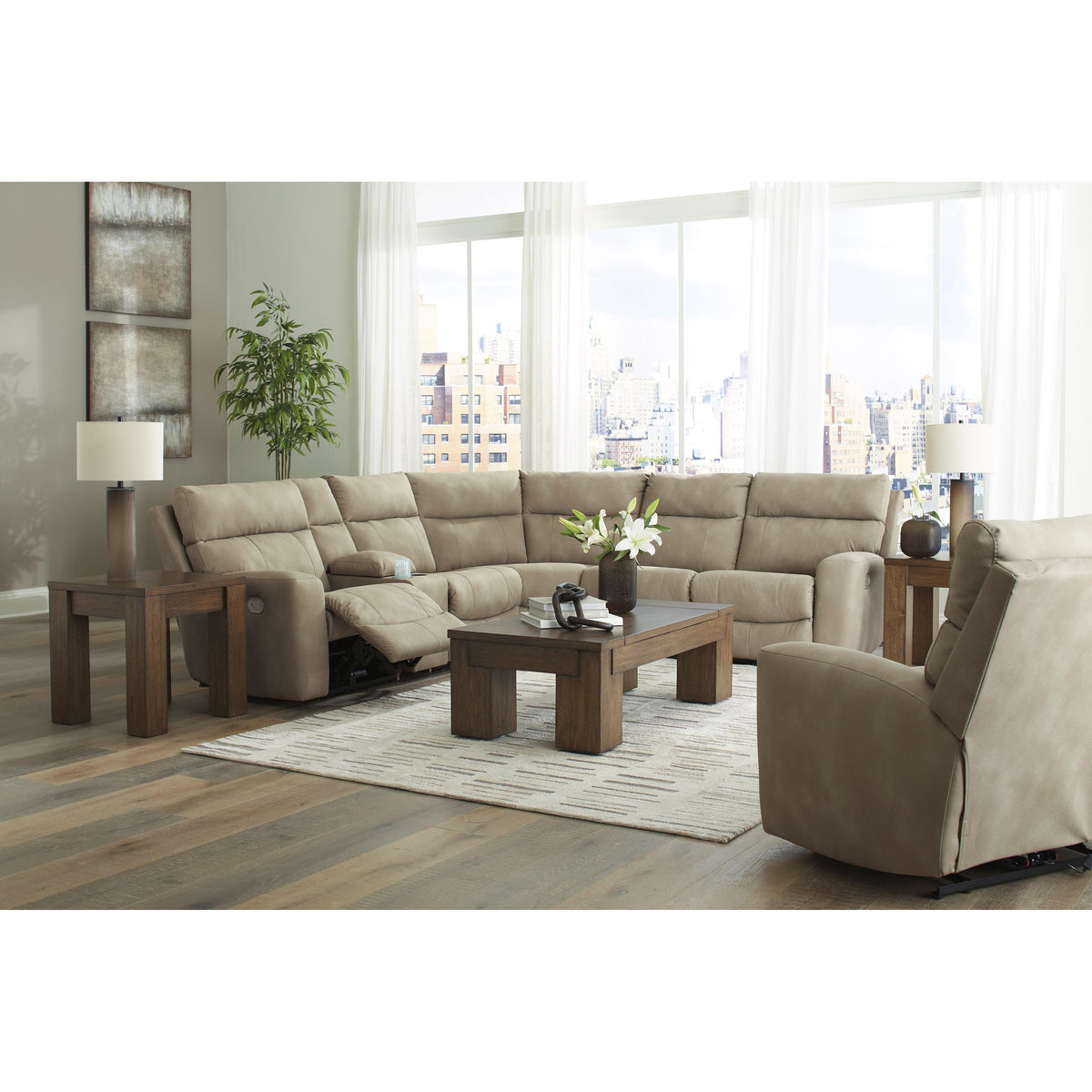  Manufacturer Color_Sand -- Next-Gen DuraPella 61004S7 6 pc Power Reclining Sectional IMAGE 9
