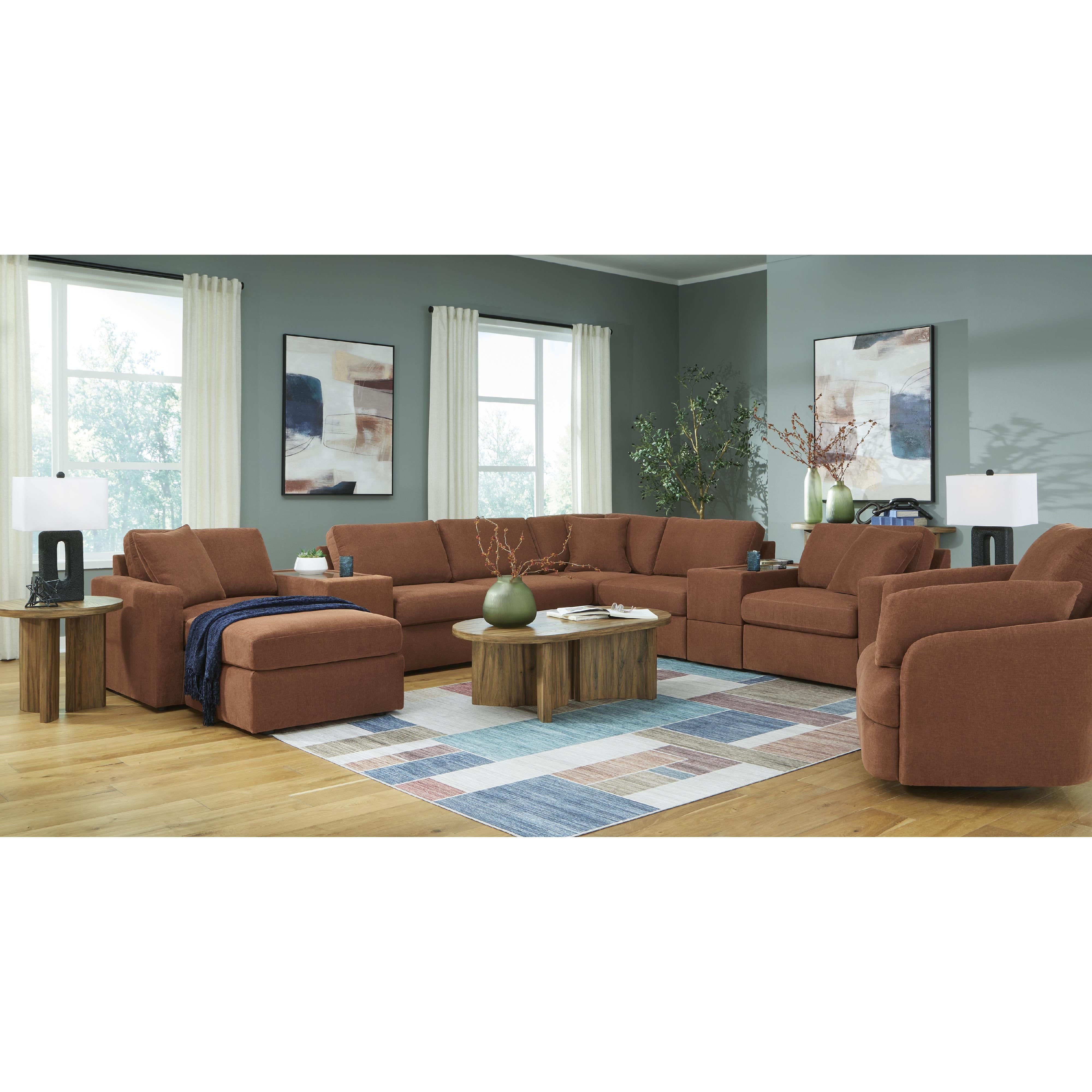  Manufacturer Color_Spice --  Signature Design by Ashley Modmax Swivel Glider Fabric Recliner IMAGE 13