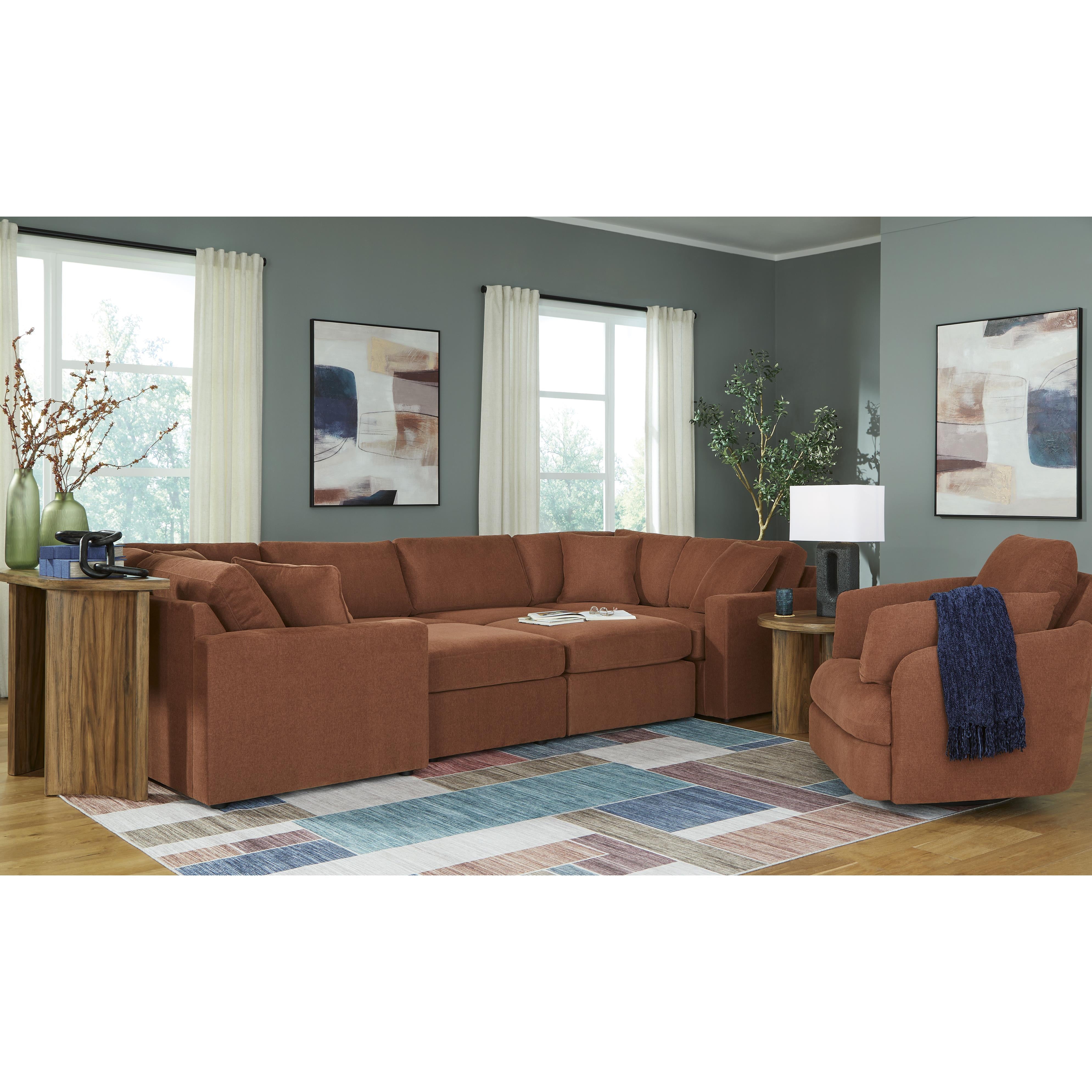  Manufacturer Color_Spice --  Signature Design by Ashley Modmax Swivel Glider Fabric Recliner IMAGE 15