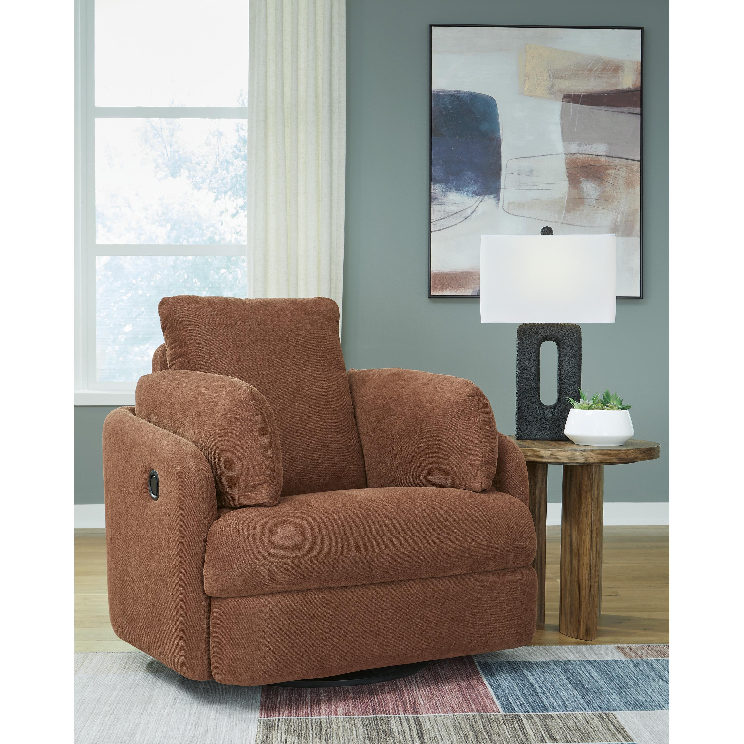  Manufacturer Color_Spice --  Signature Design by Ashley Modmax Swivel Glider Fabric Recliner IMAGE 6