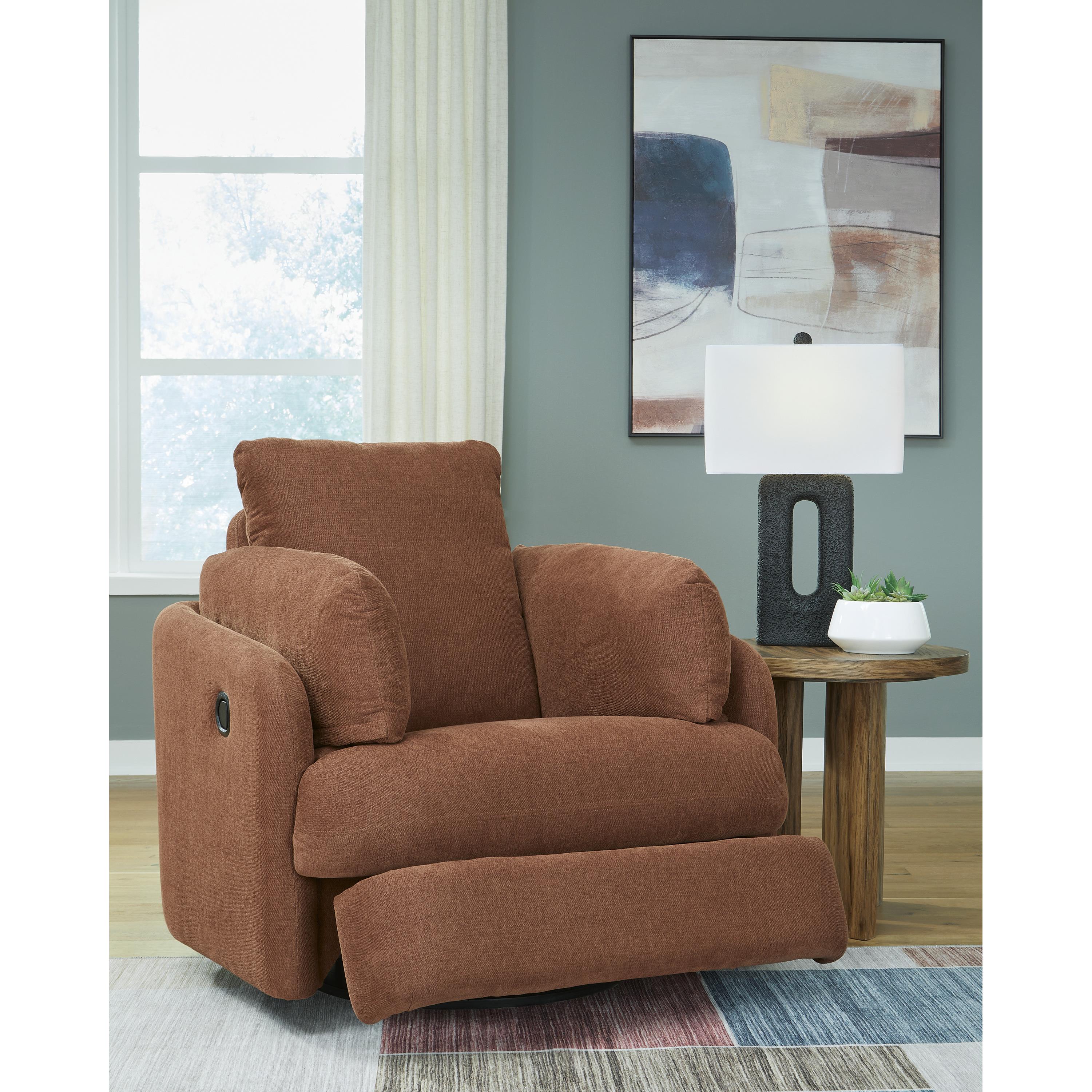  Manufacturer Color_Spice --  Signature Design by Ashley Modmax Swivel Glider Fabric Recliner IMAGE 7