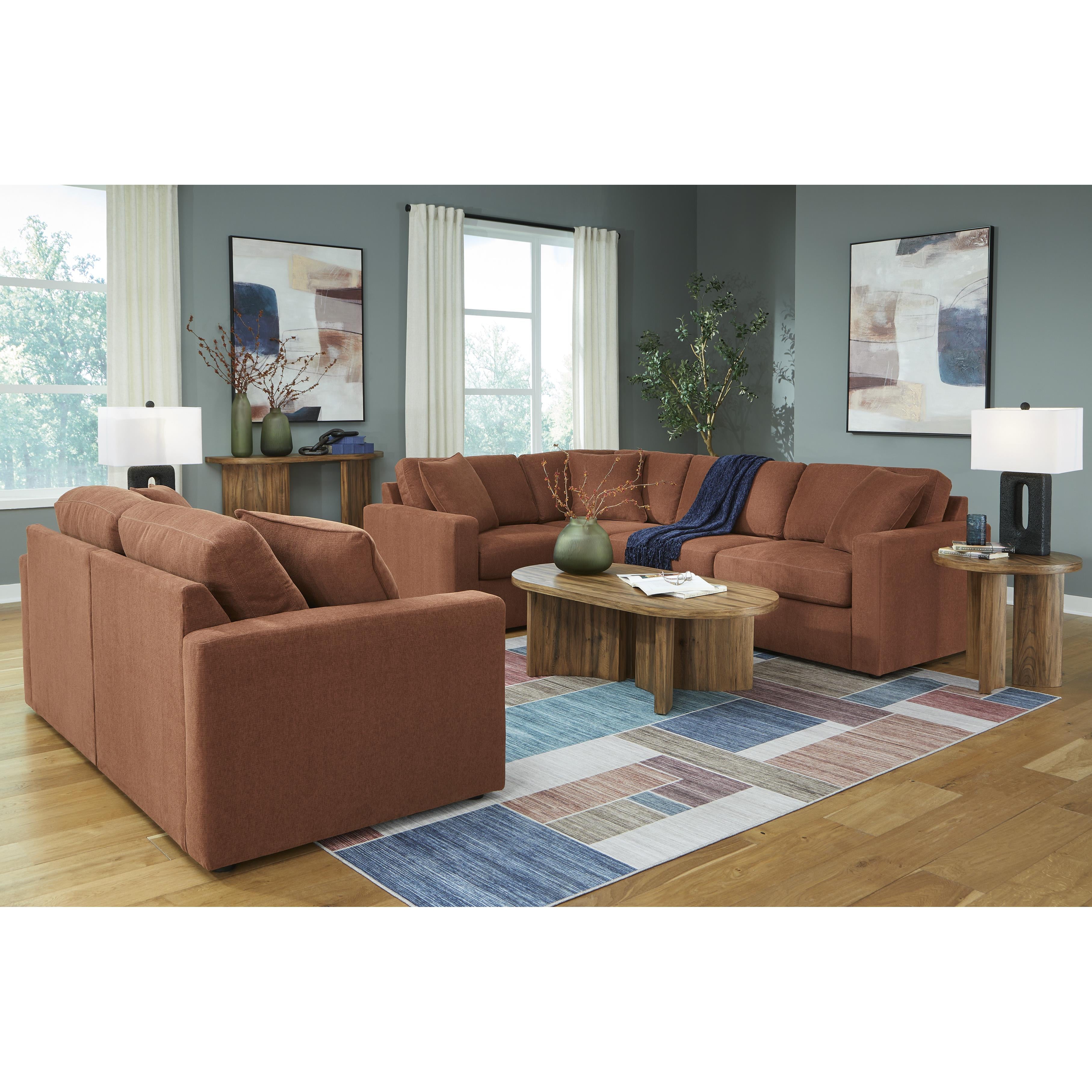  Manufacturer Color_Spice --  Modmax 92102S1 2 pc Loveseat IMAGE 2