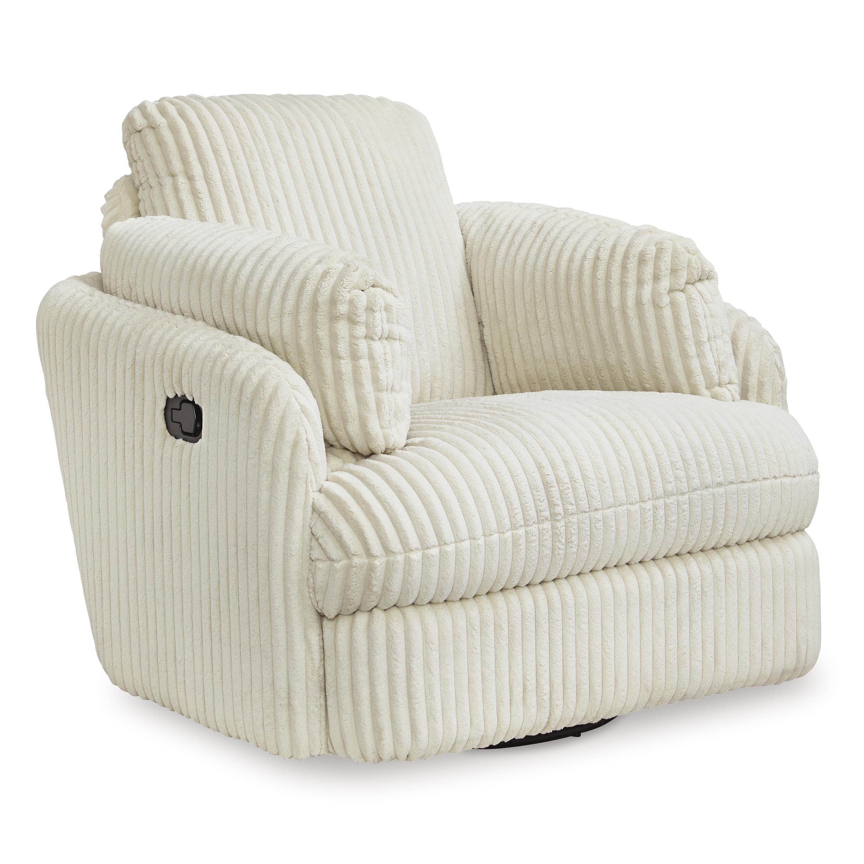  Manufacturer Color_Ivory --  Signature Design by Ashley Tie Breaker Swivel Glider Fabric Recliner IMAGE 1