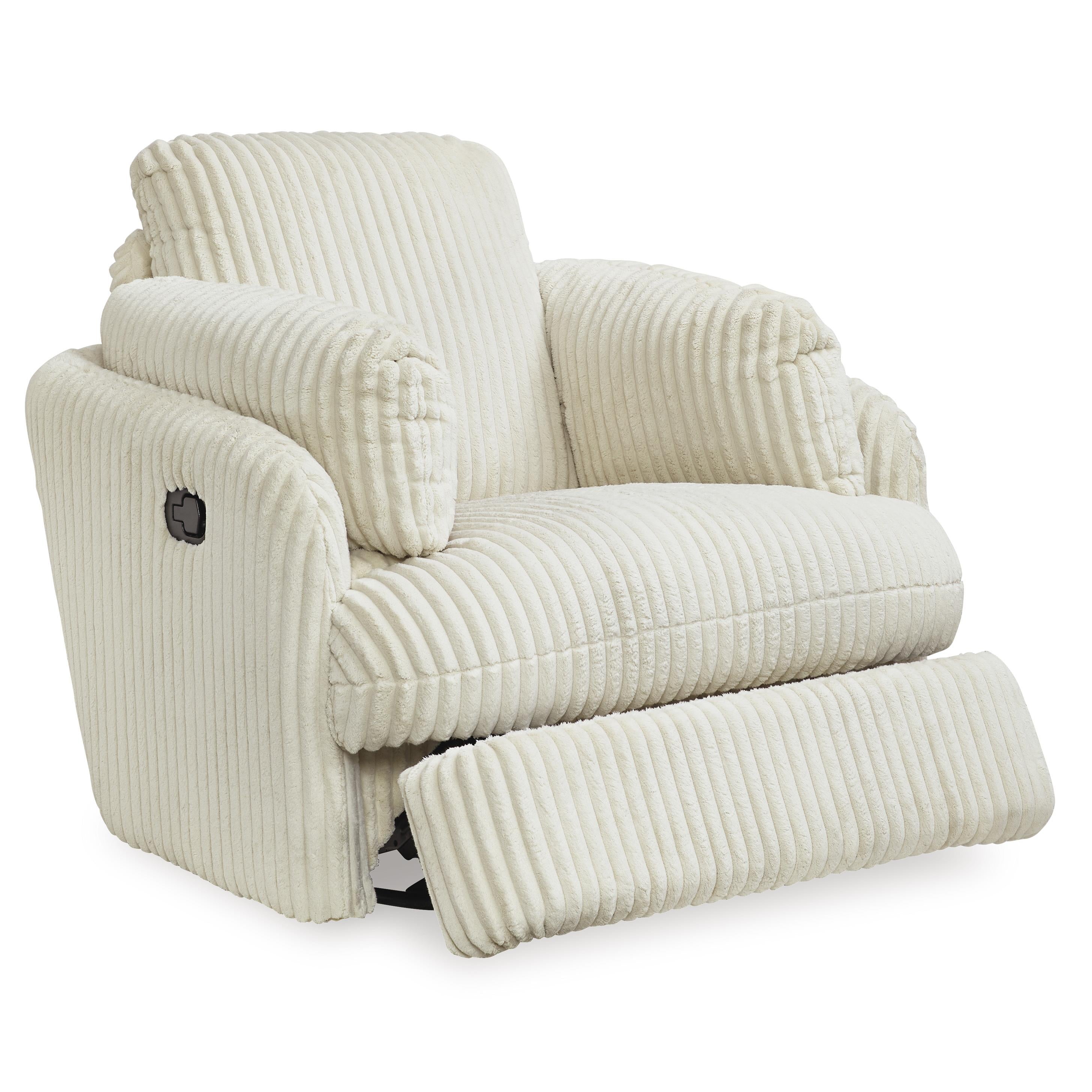  Manufacturer Color_Ivory --  Signature Design by Ashley Tie Breaker Swivel Glider Fabric Recliner IMAGE 2