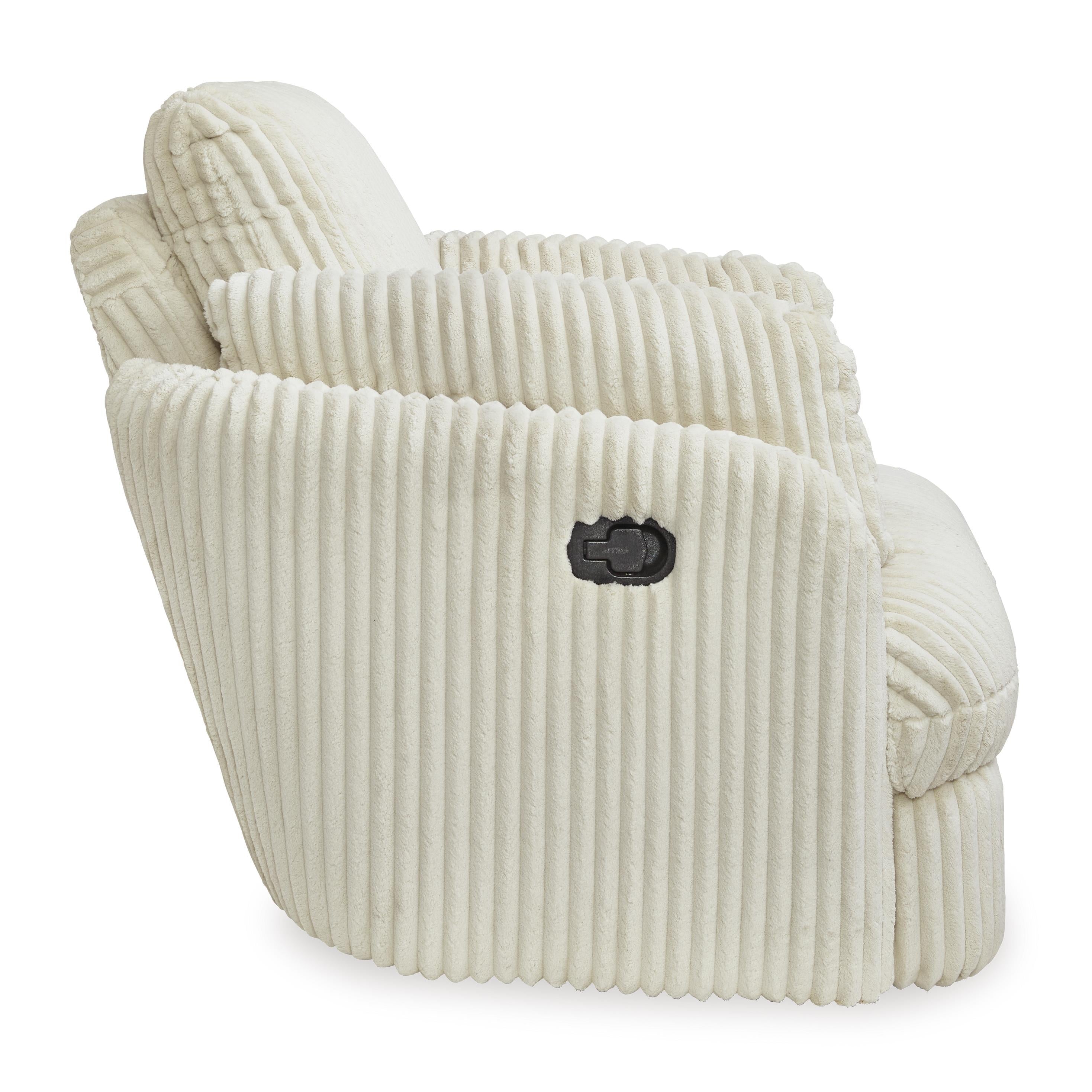  Manufacturer Color_Ivory --  Signature Design by Ashley Tie Breaker Swivel Glider Fabric Recliner IMAGE 4