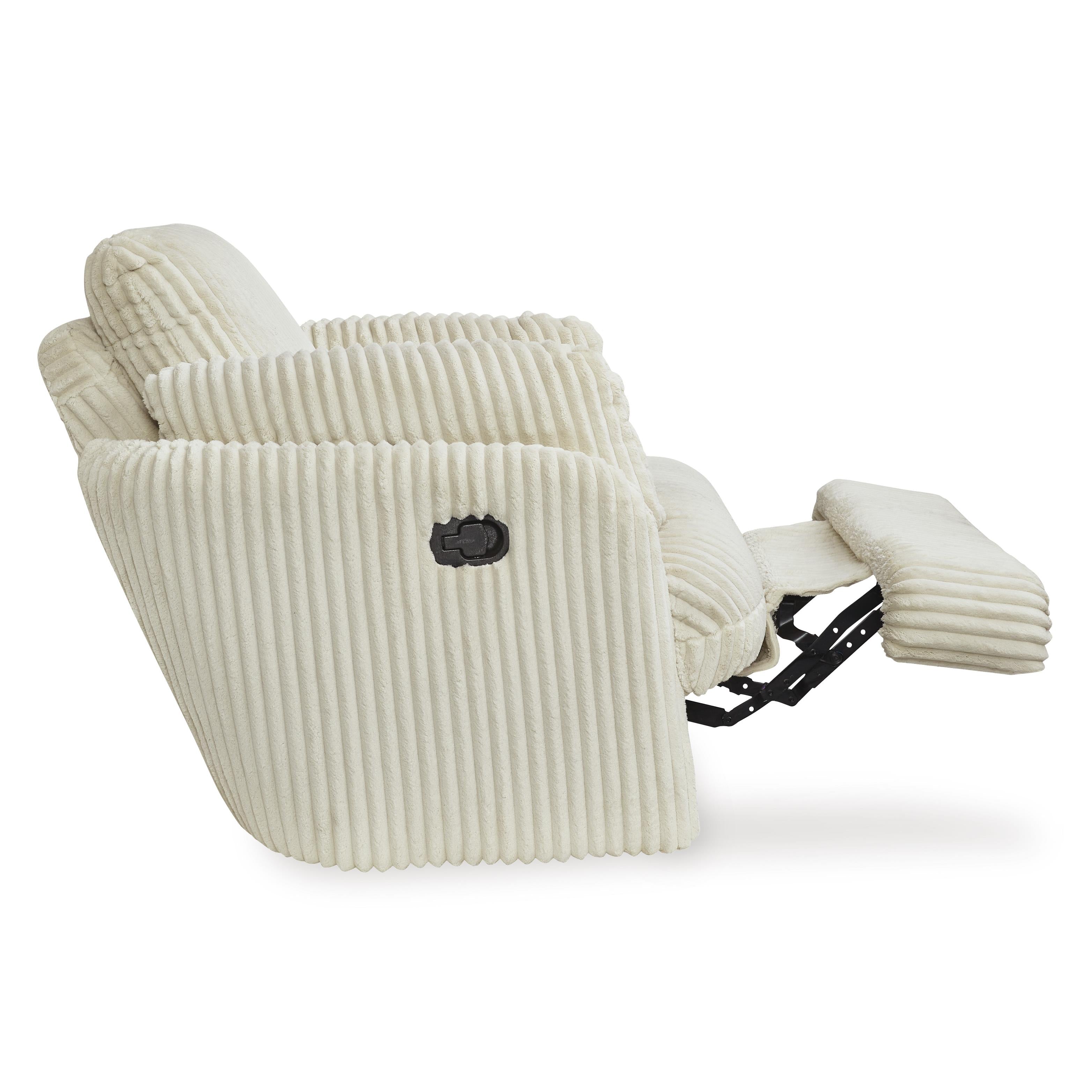  Manufacturer Color_Ivory --  Signature Design by Ashley Tie Breaker Swivel Glider Fabric Recliner IMAGE 5