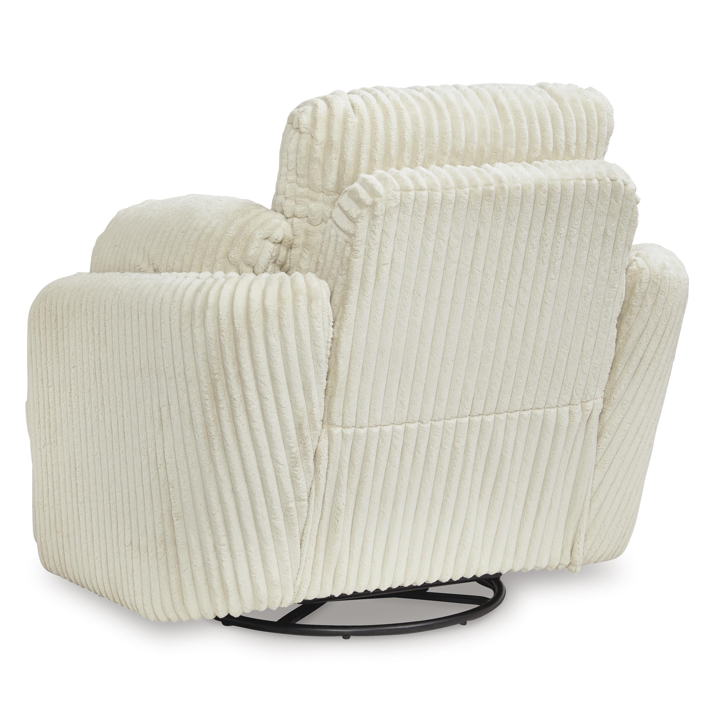  Manufacturer Color_Ivory --  Signature Design by Ashley Tie Breaker Swivel Glider Fabric Recliner IMAGE 6