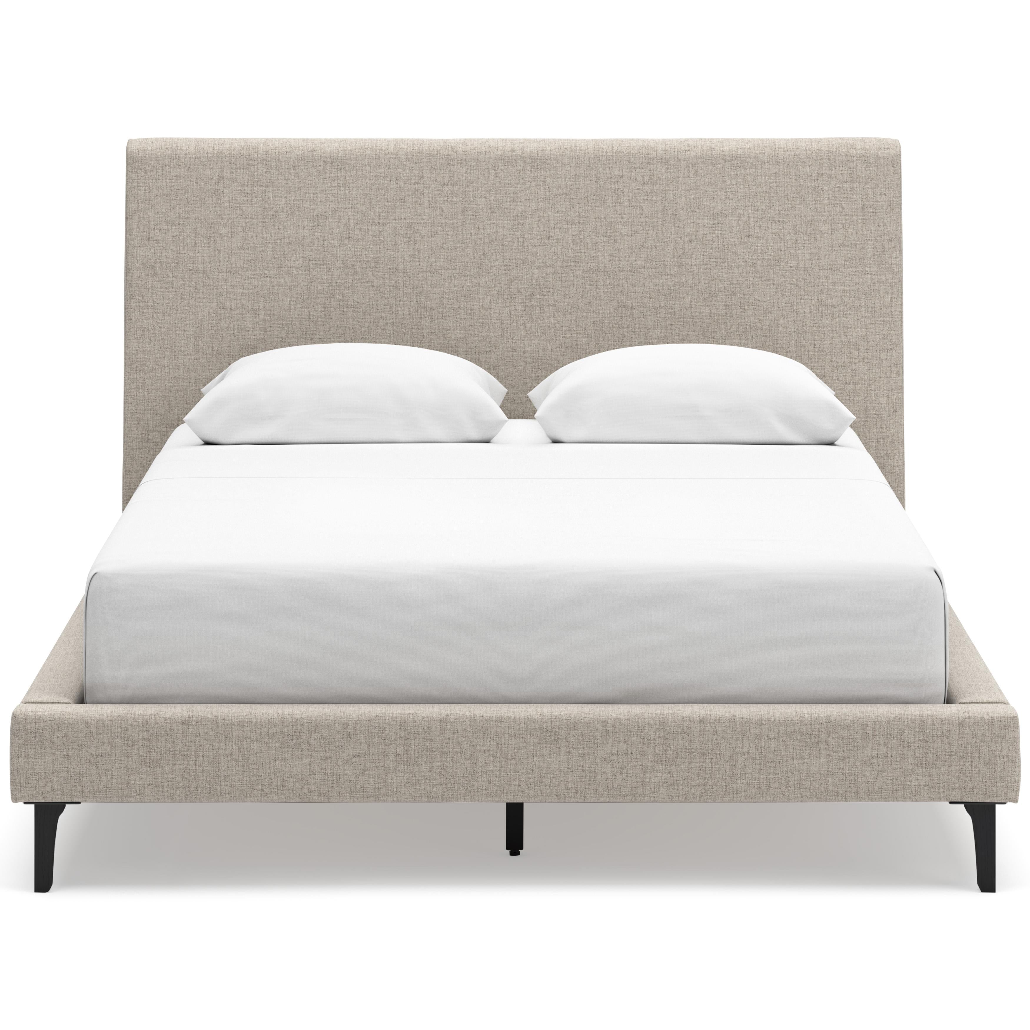  Size_Queen --  Cielden B1199-81 Queen Upholstered Bed with Roll Slats IMAGE 2