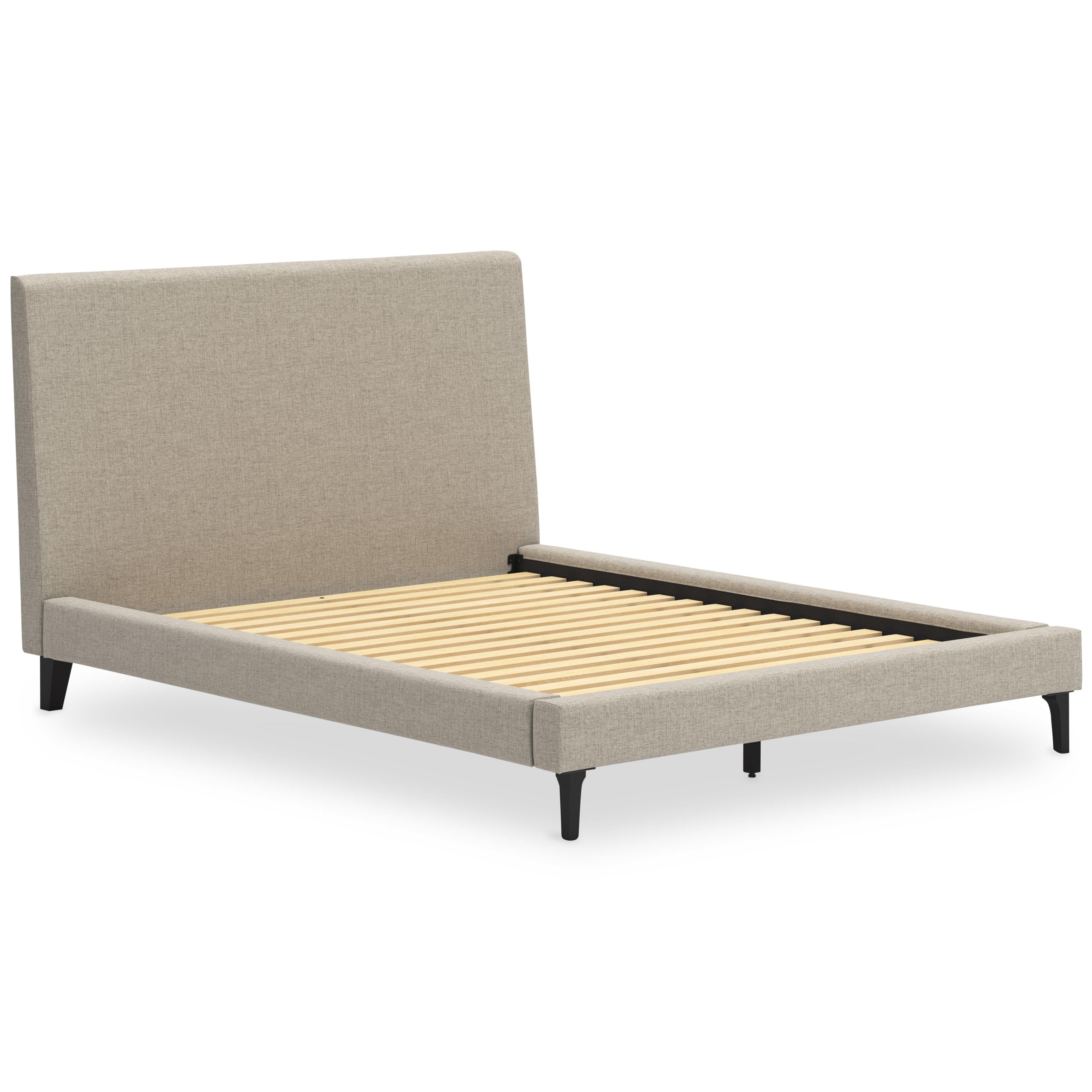  Size_Queen --  Cielden B1199-81 Queen Upholstered Bed with Roll Slats IMAGE 5