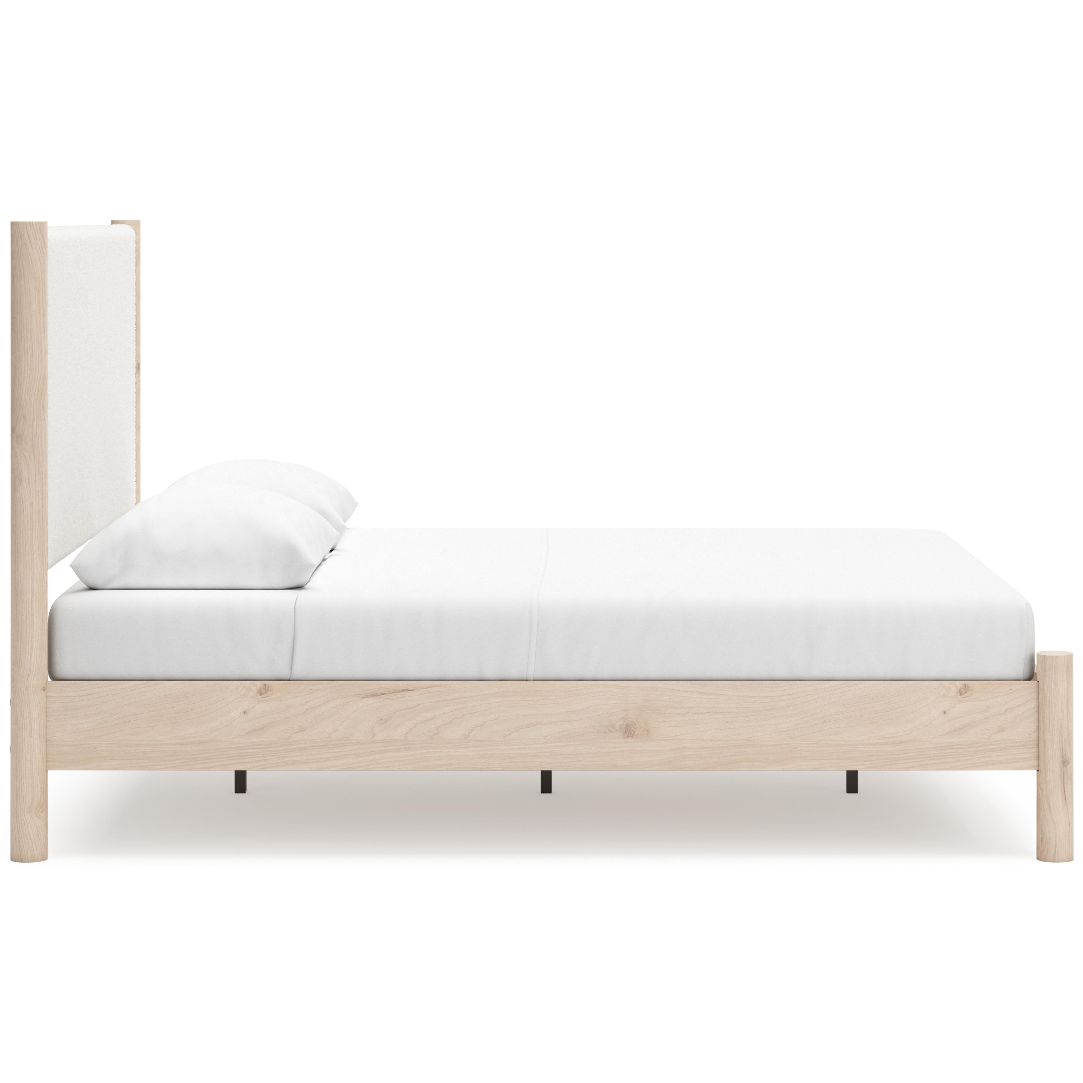  Size_Queen --  Cadmori B2615B4 Queen Upholstered Panel Bed IMAGE 3