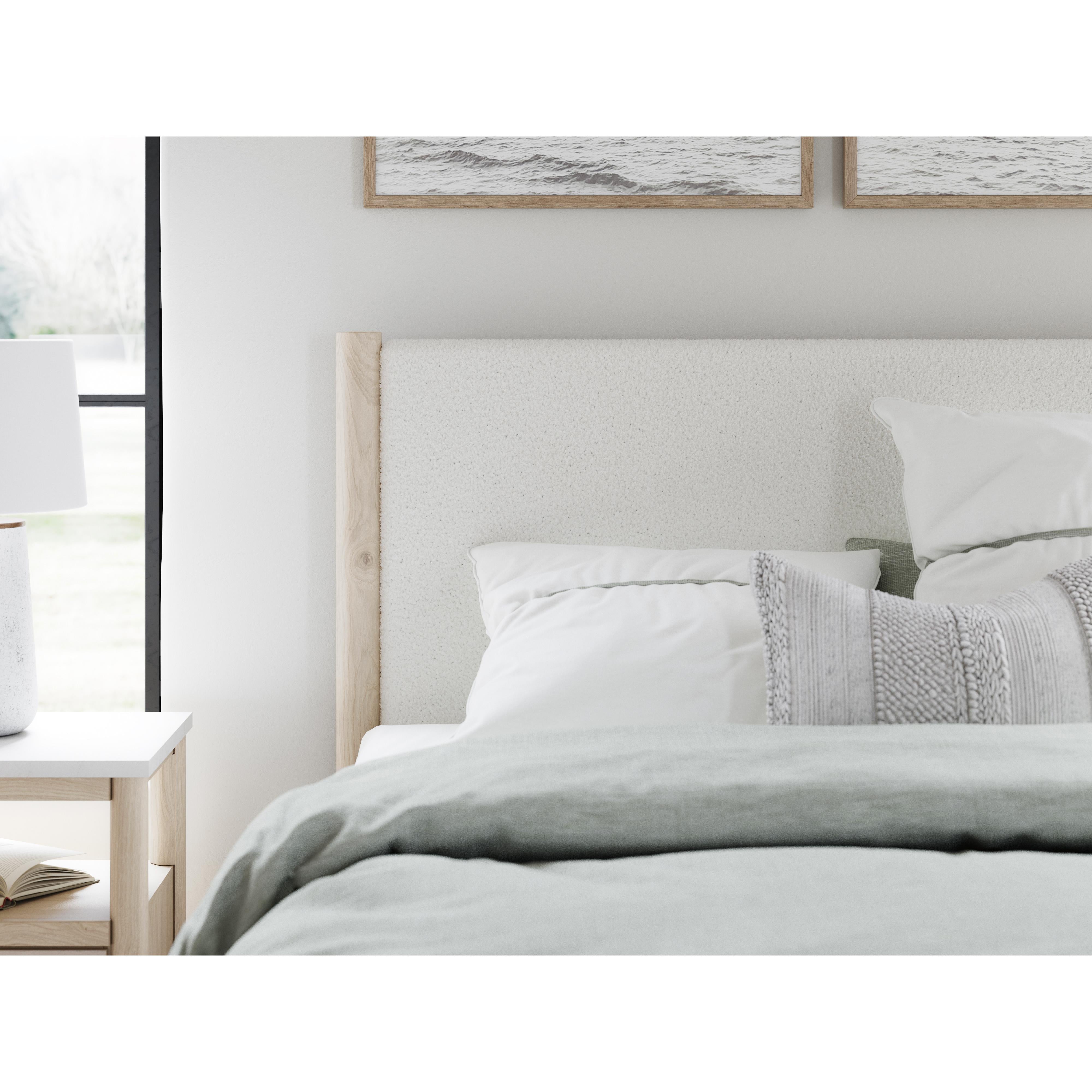  Size_Queen --  Cadmori B2615B4 Queen Upholstered Panel Bed IMAGE 6