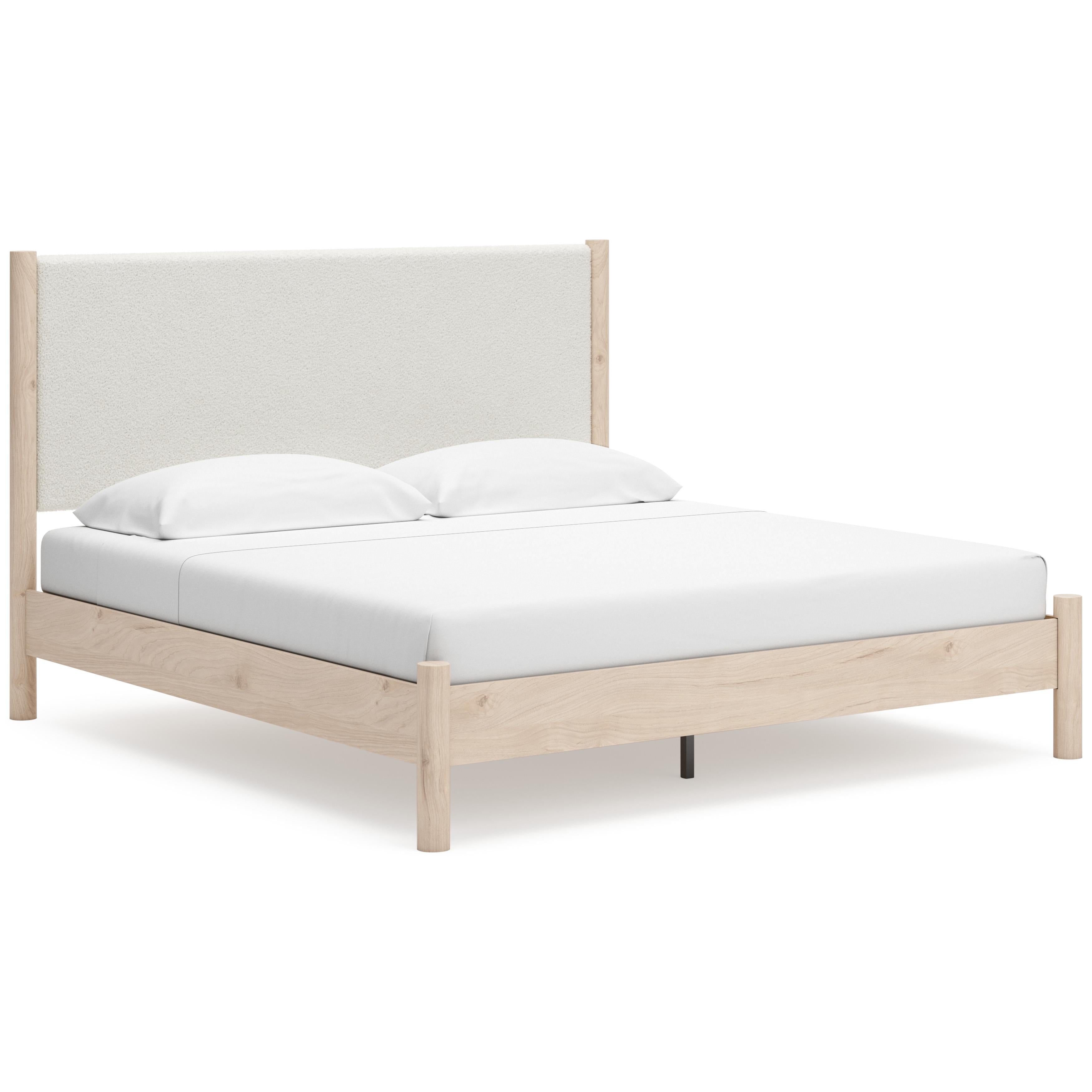  Size_King --  Cadmori B2615B7 King Upholstered Panel Bed IMAGE 1