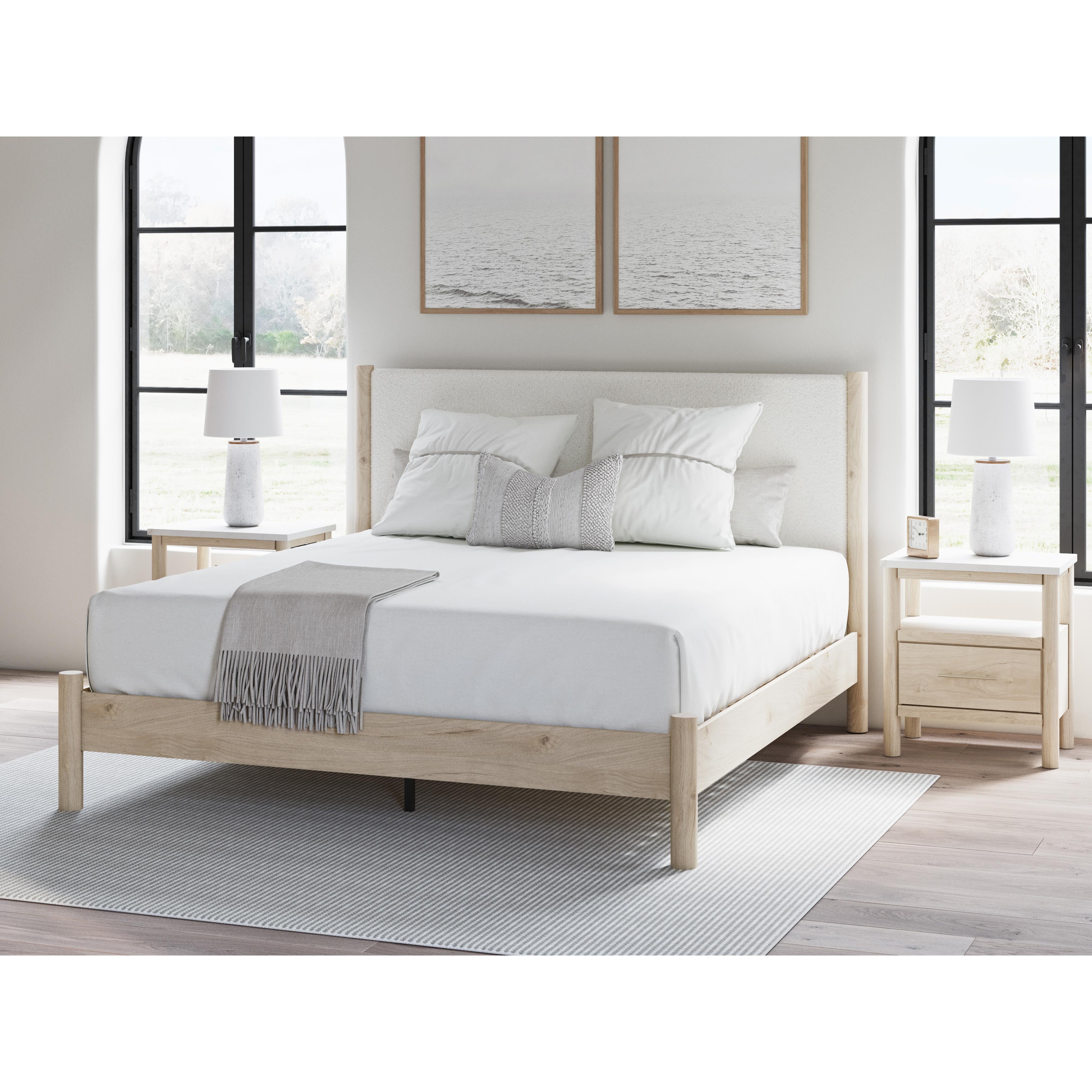  Size_King --  Cadmori B2615B7 King Upholstered Panel Bed IMAGE 5