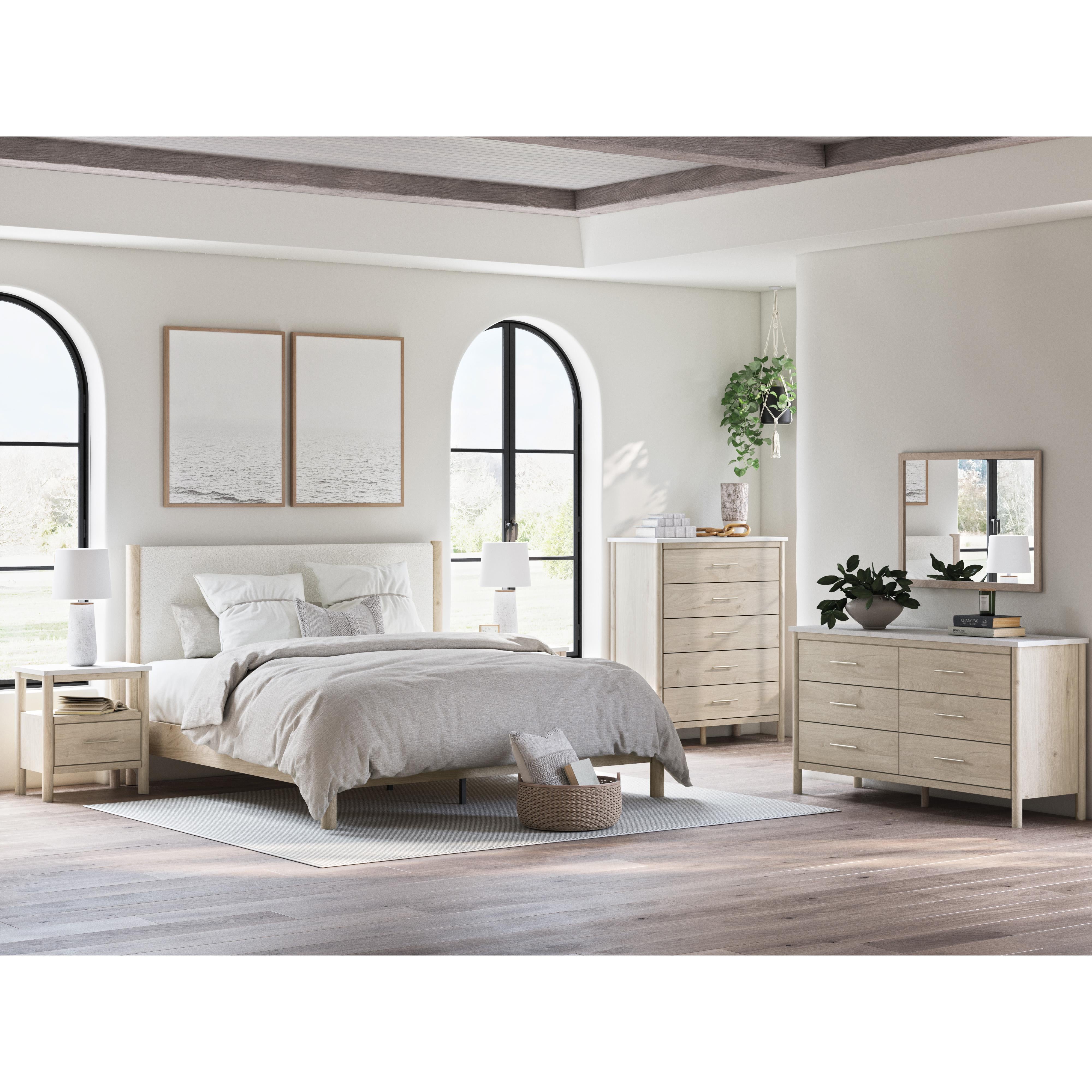  Size_King --  Cadmori B2615B7 King Upholstered Panel Bed IMAGE 7