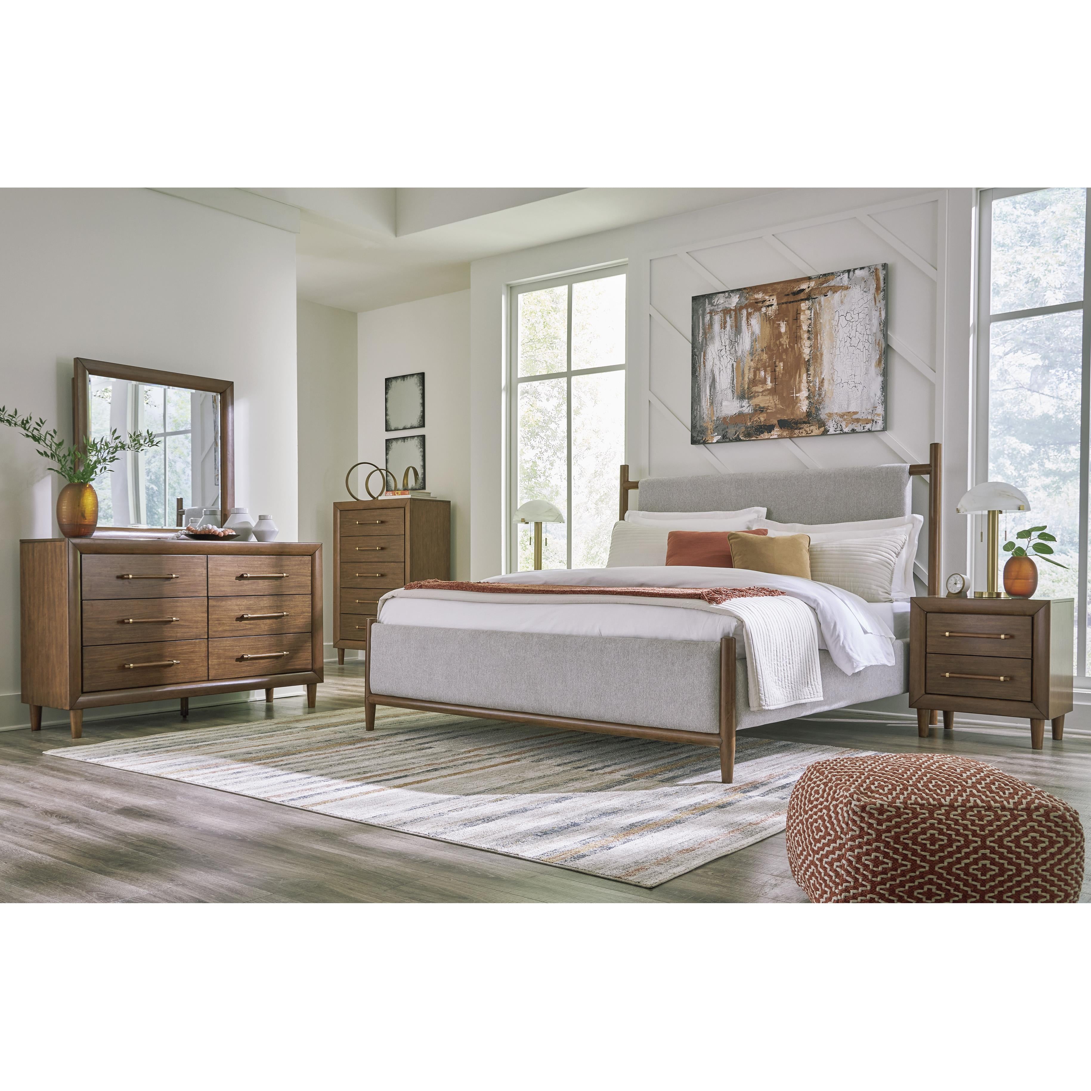  Size_Queen --  Signature Design by Ashley Lyncott Upholstered Panel Bed IMAGE 11