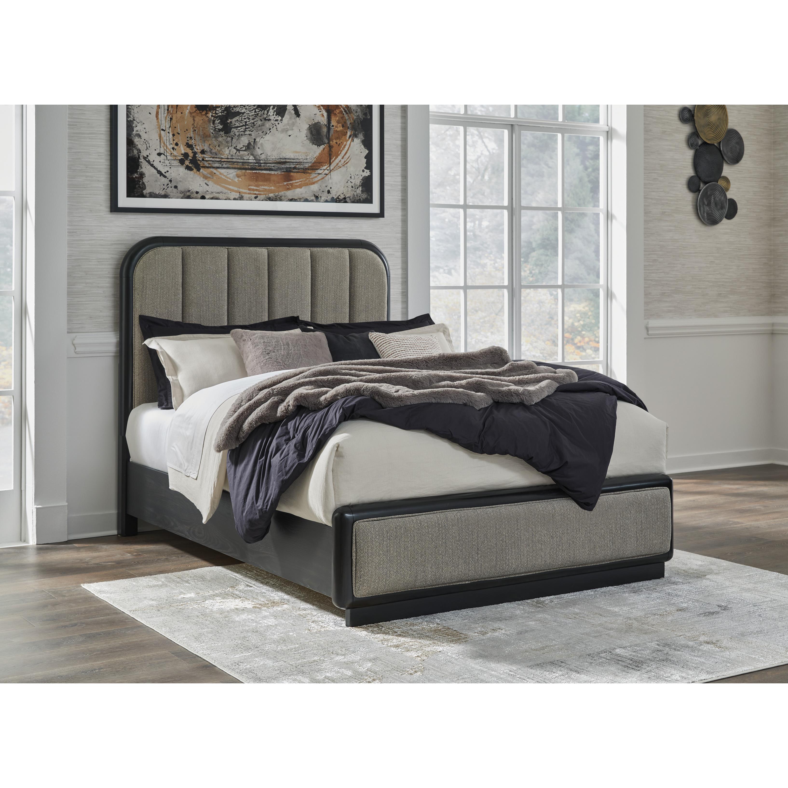  Size_Queen --  Signature Design by Ashley Rowanbeck Upholstered Panel Bed IMAGE 5