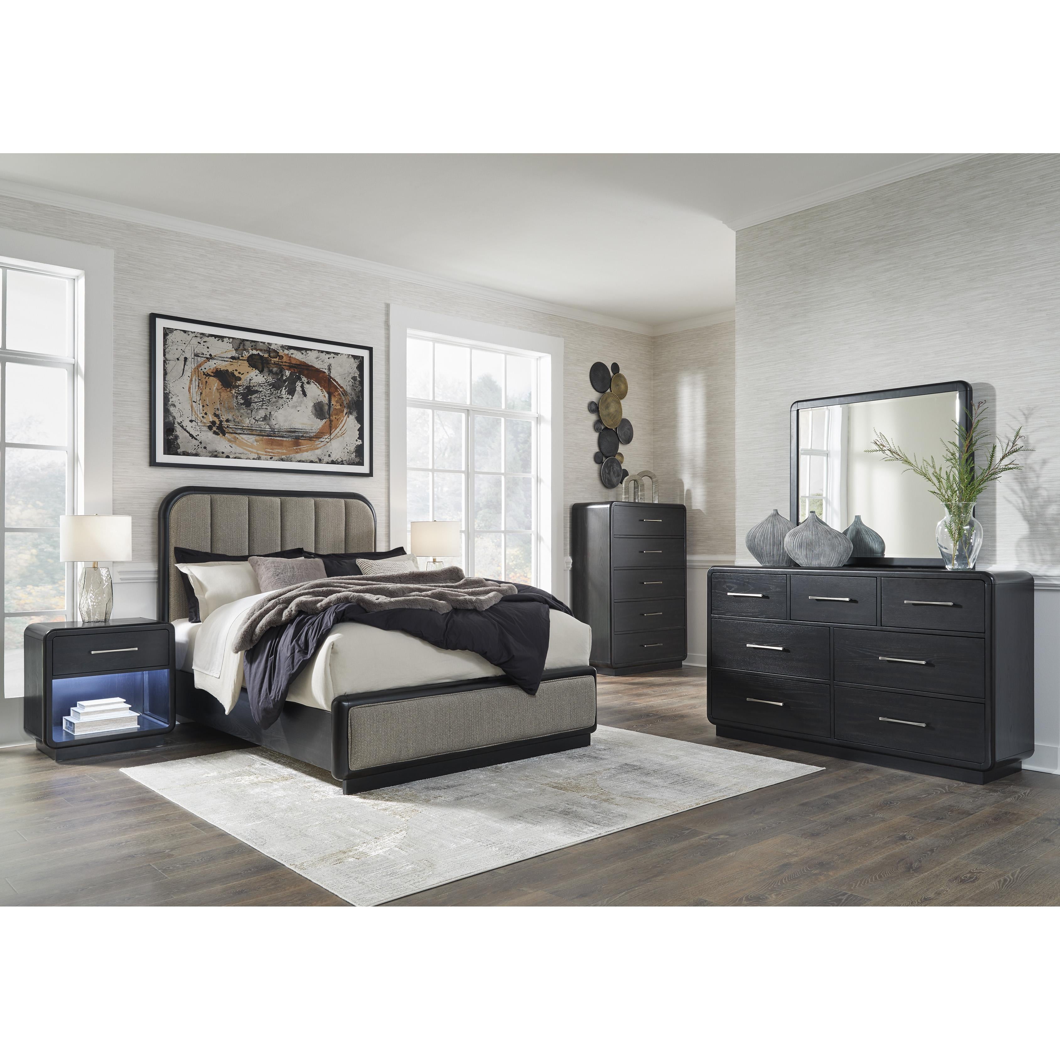  Size_Queen --  Signature Design by Ashley Rowanbeck Upholstered Panel Bed IMAGE 7