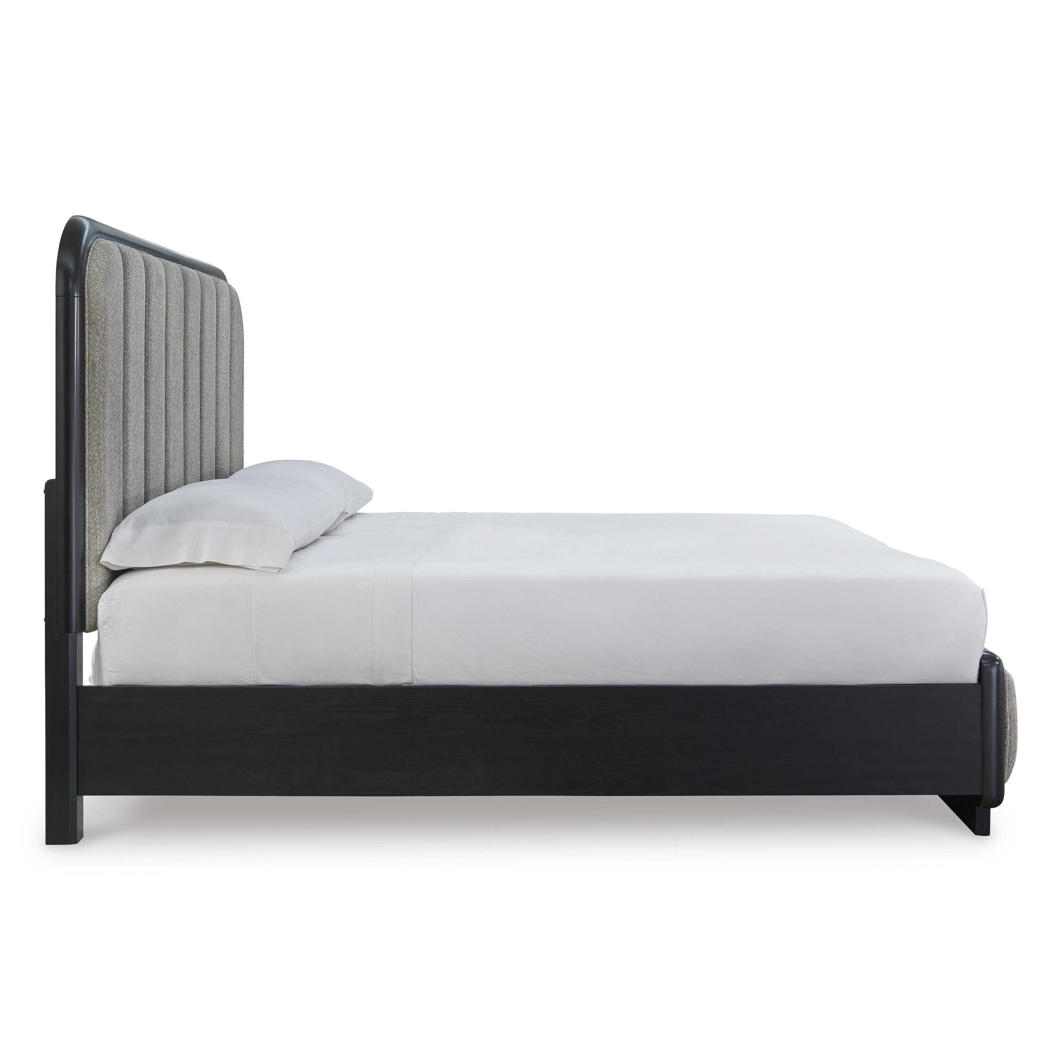  Size_King --  Rowanbeck B821B4 King Upholstered Panel Bed IMAGE 3
