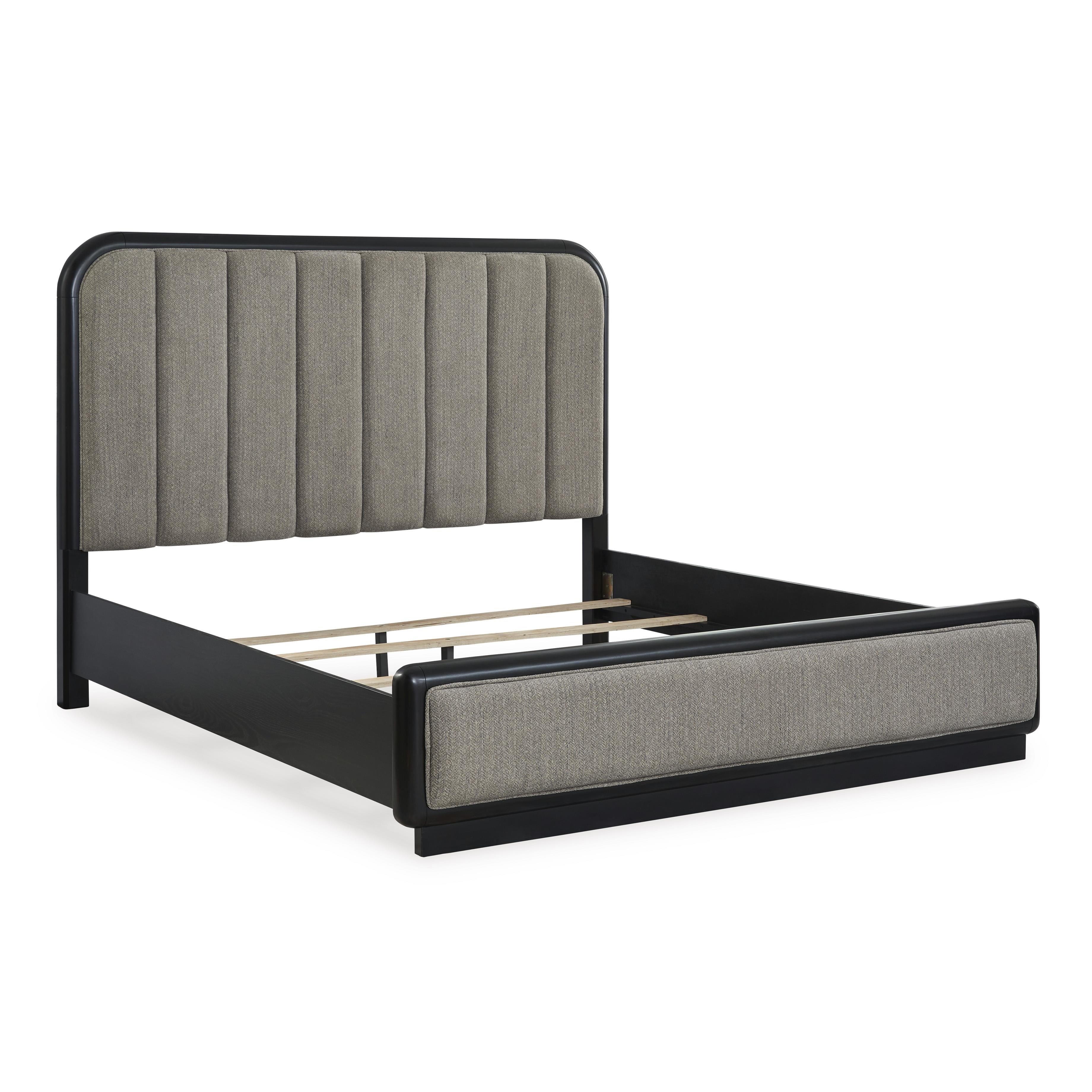  Size_California King --  Rowanbeck B821B5 California King Upholstered Panel Bed IMAGE 4