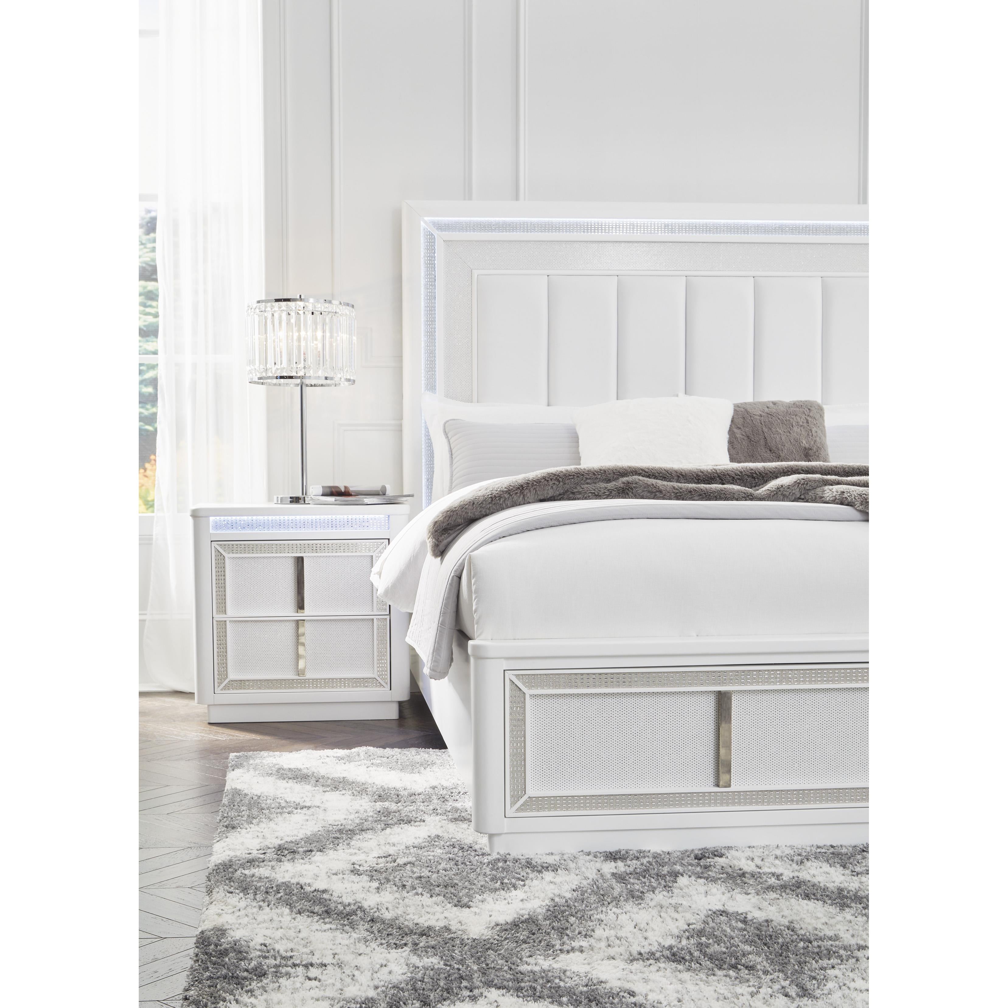  Size_California King --  Chalanna B822B5 California King Upholstered Storage Bed IMAGE 12