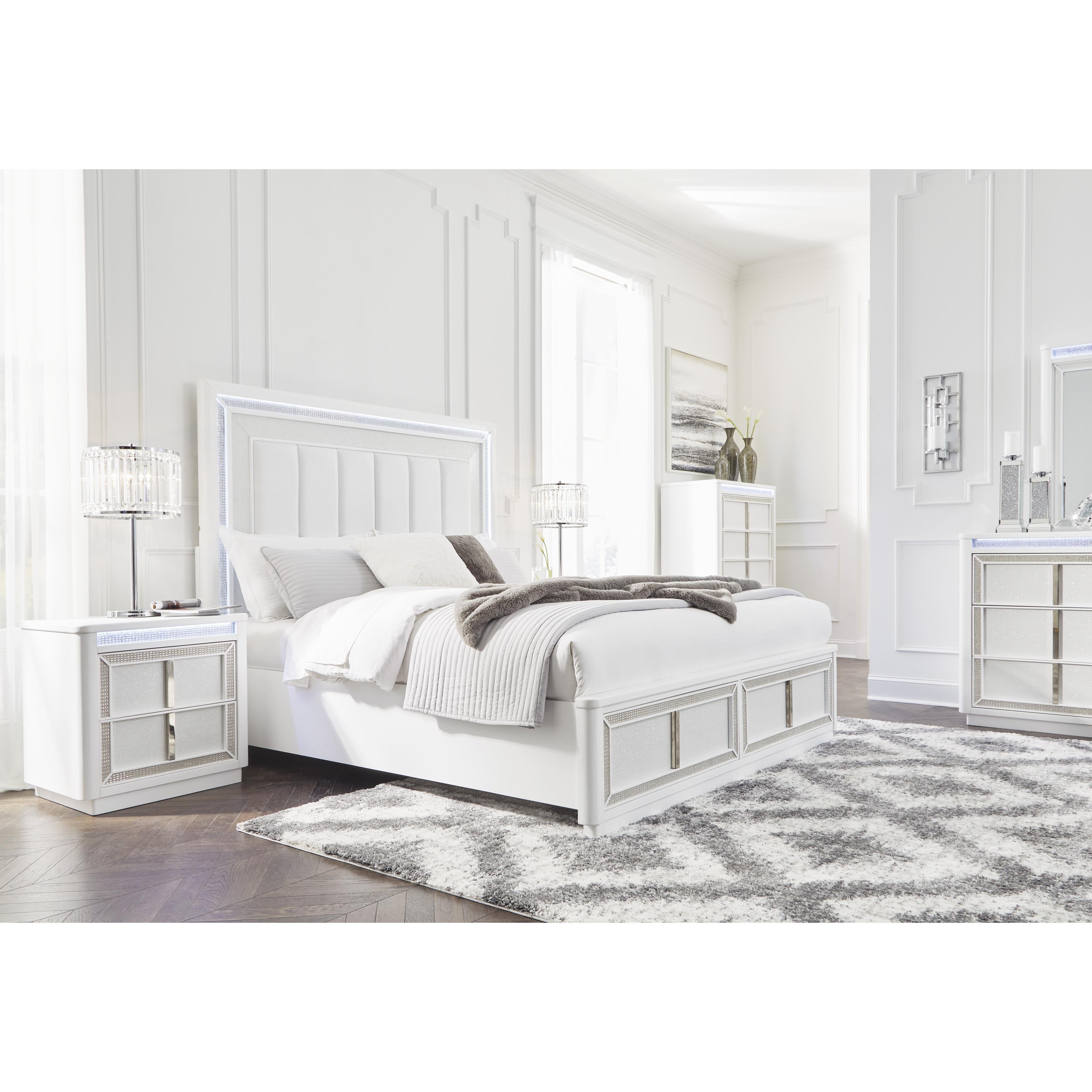  Size_California King --  Chalanna B822B5 California King Upholstered Storage Bed IMAGE 9