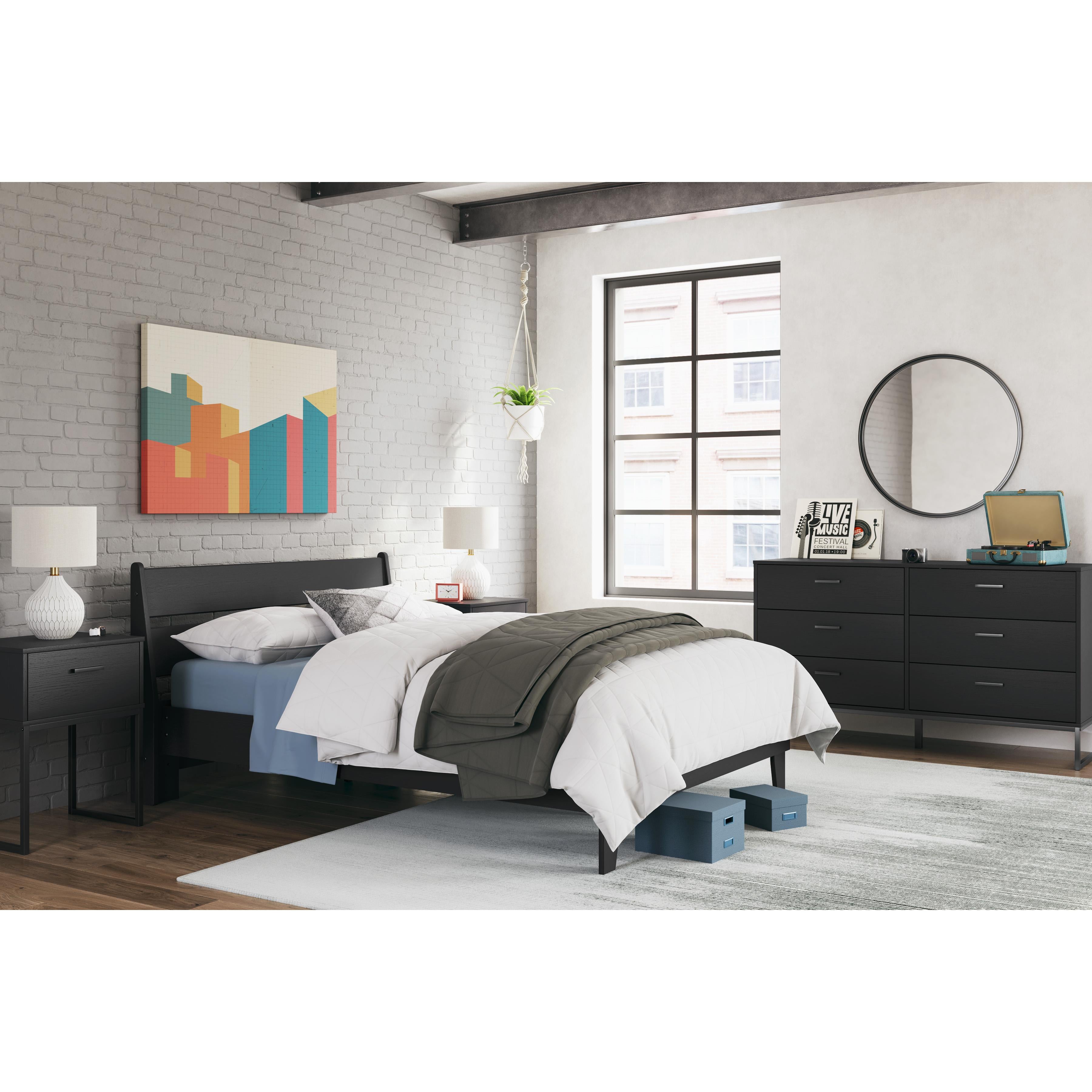  Size_Full --  Socalle EB1865B2 Full Panel Platform Bed IMAGE 9