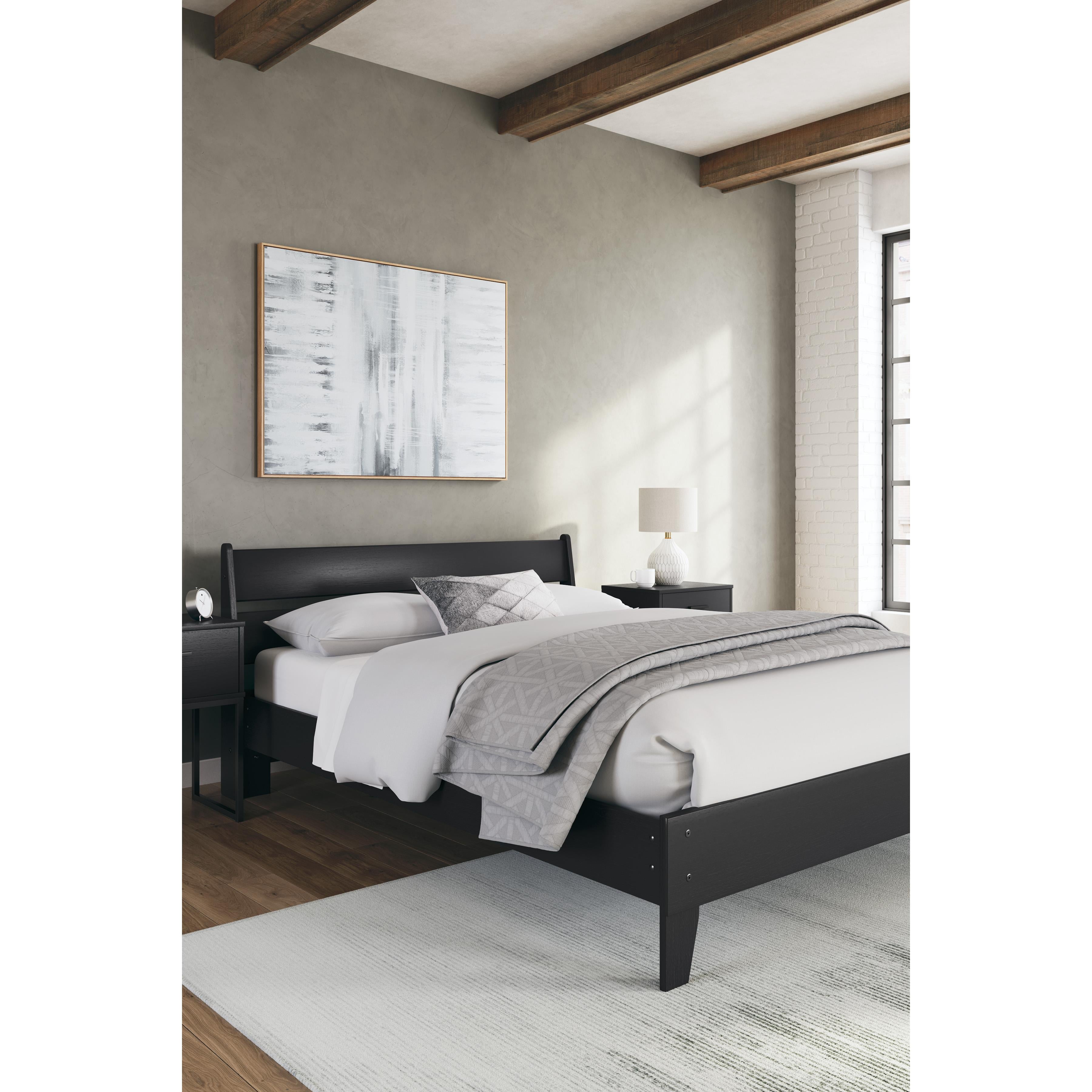  Size_Queen --  Socalle EB1865B3 Queen Panel Platform Bed IMAGE 8