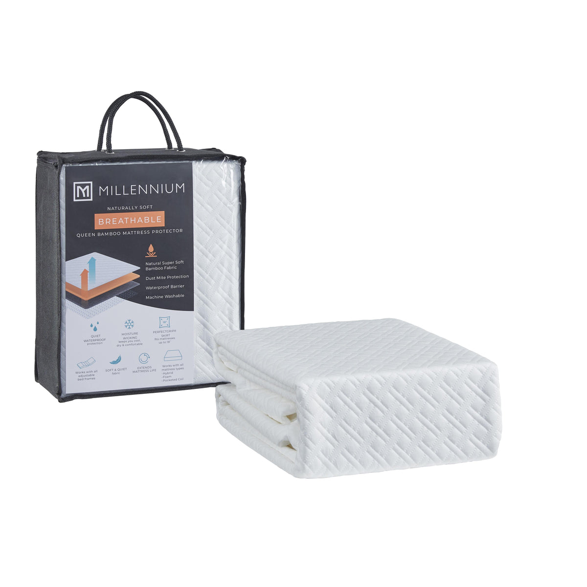  Ashley Sleep Basic Protector M30803 Queen Mattress Protector IMAGE 1