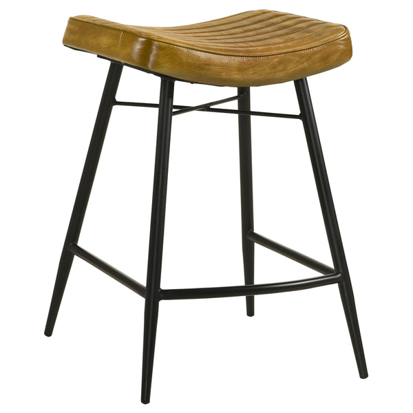 Coaster Furniture Bayu 109248 Leather Upholstered Counter Stool - Camel