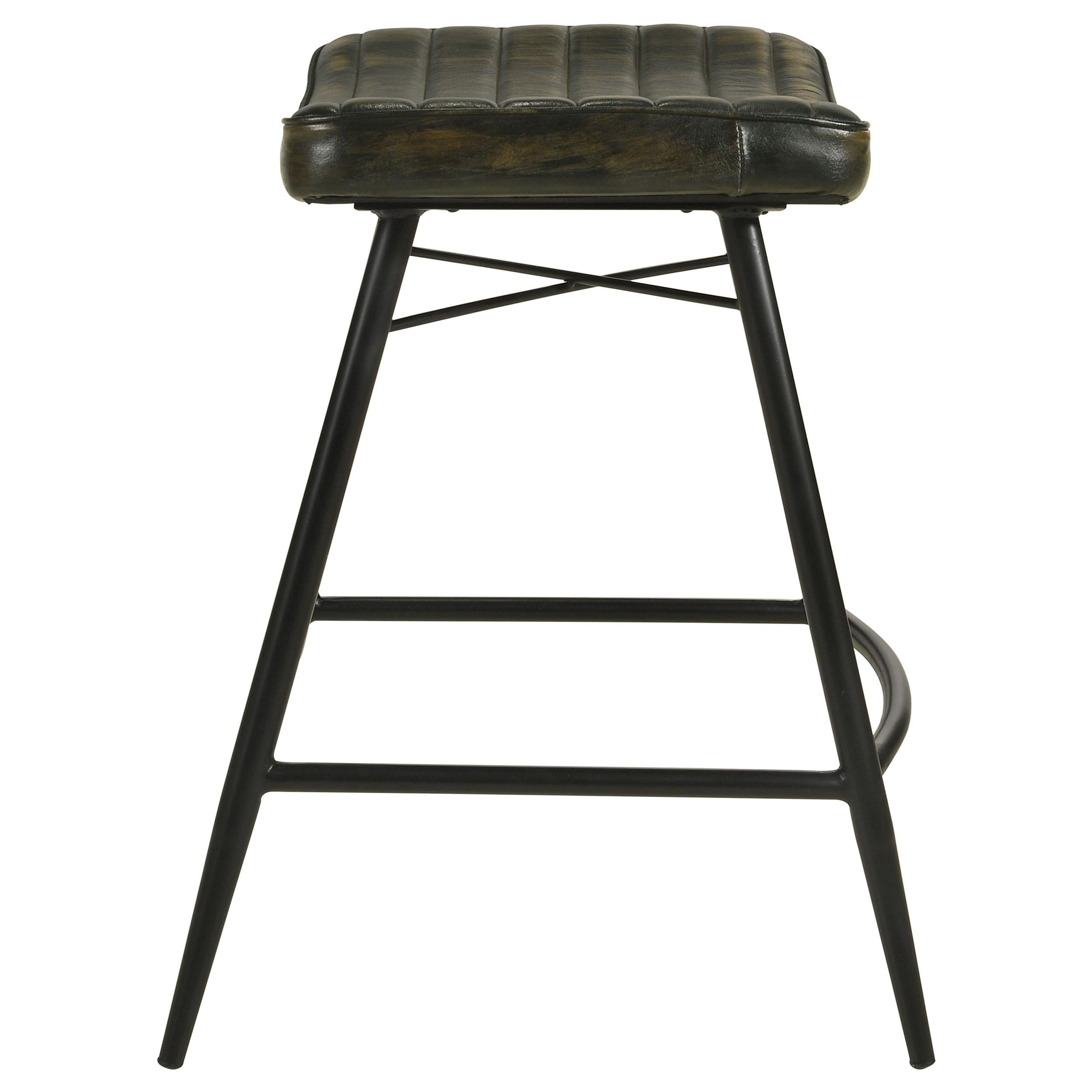  Coaster Furniture Bayu 109258 Leather Upholstered Counter Stool - Espresso IMAGE 5