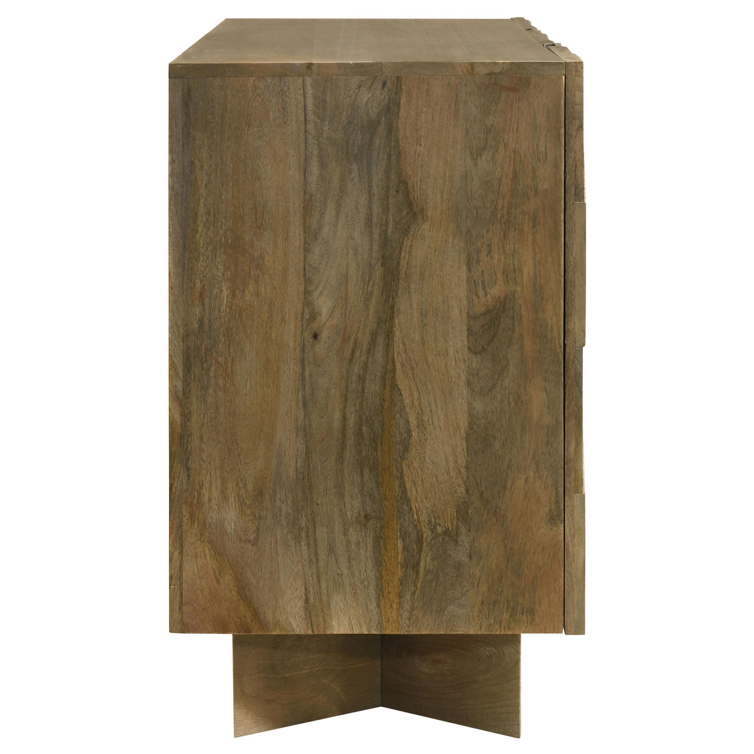  Coaster Furniture Tyler 130515 3-door Solid Wood Sideboard Buffet Cabinet - Mango Brown IMAGE 10