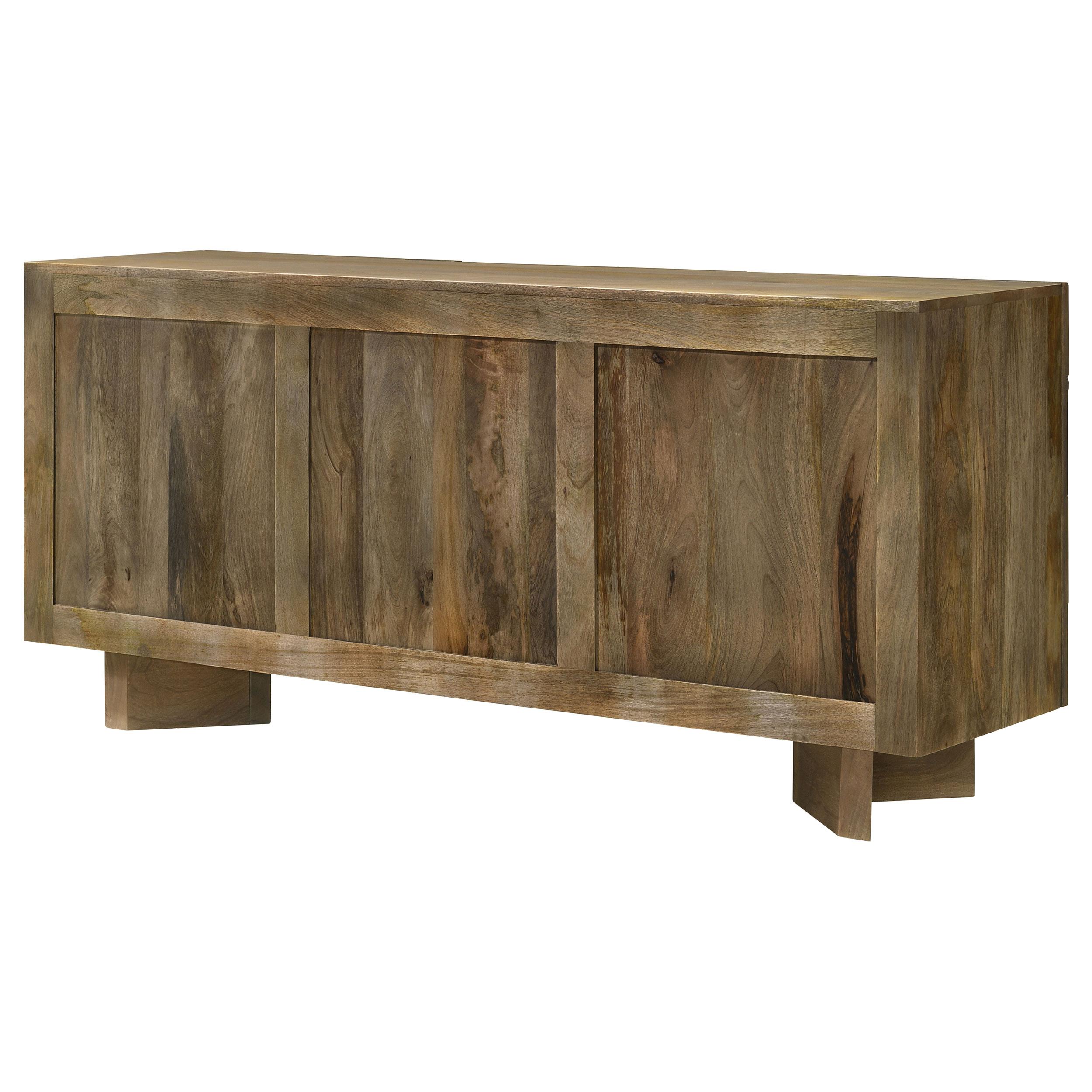  Coaster Furniture Tyler 130515 3-door Solid Wood Sideboard Buffet Cabinet - Mango Brown IMAGE 9