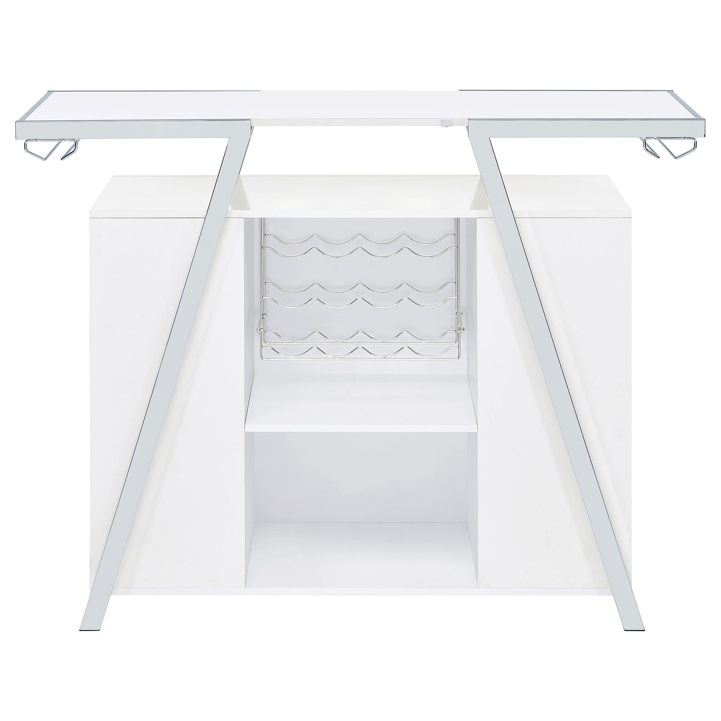 Coaster Furniture Araceli 182355 Freestanding LED Home Bar Cabinet - White High Gloss IMAGE 14