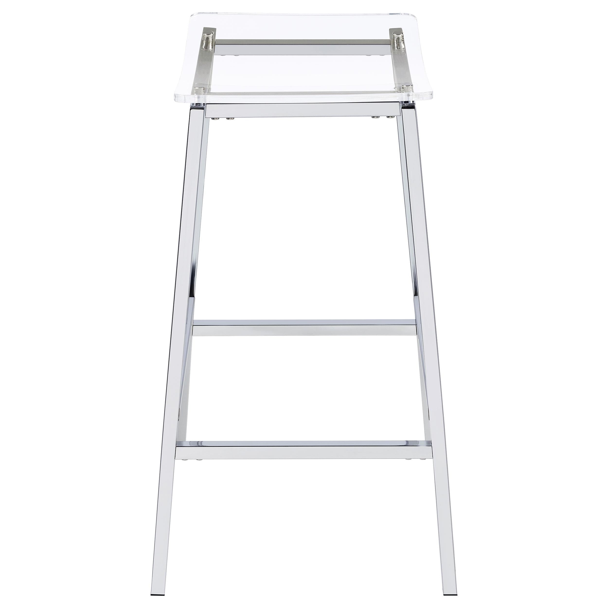  Coaster Furniture Jovani 182359 Acrylic Backless Bar Stool - Chrome IMAGE 4