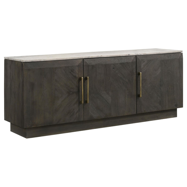 Coaster Furniture Dennis 190655 3-door Marble Top Sideboard Buffet - Tobacco Grey