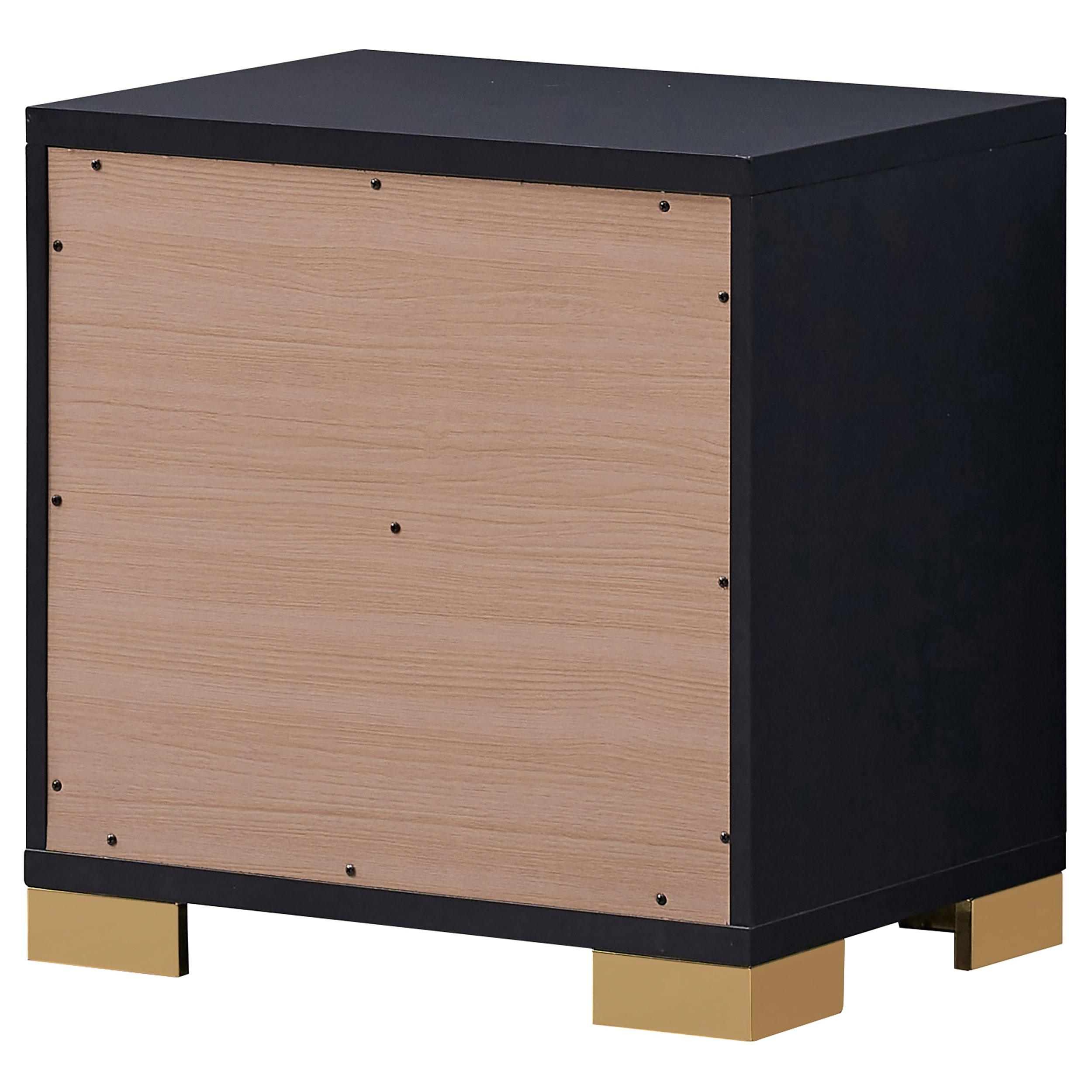  Coaster Furniture Marceline 222832 2-Drawer Nightstand - Black IMAGE 8