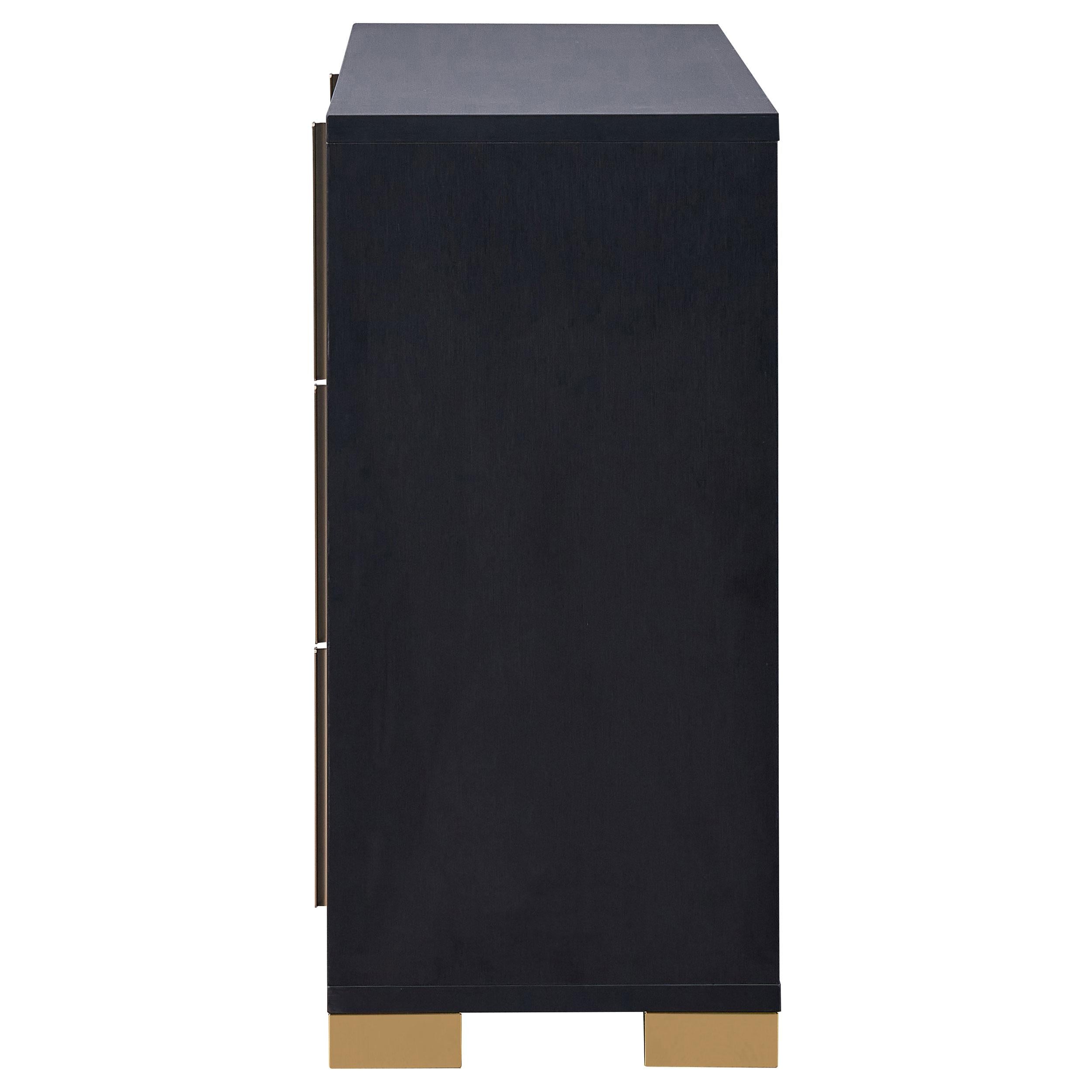  Coaster Furniture Marceline 222833 6-Drawer Dresser - Black IMAGE 5