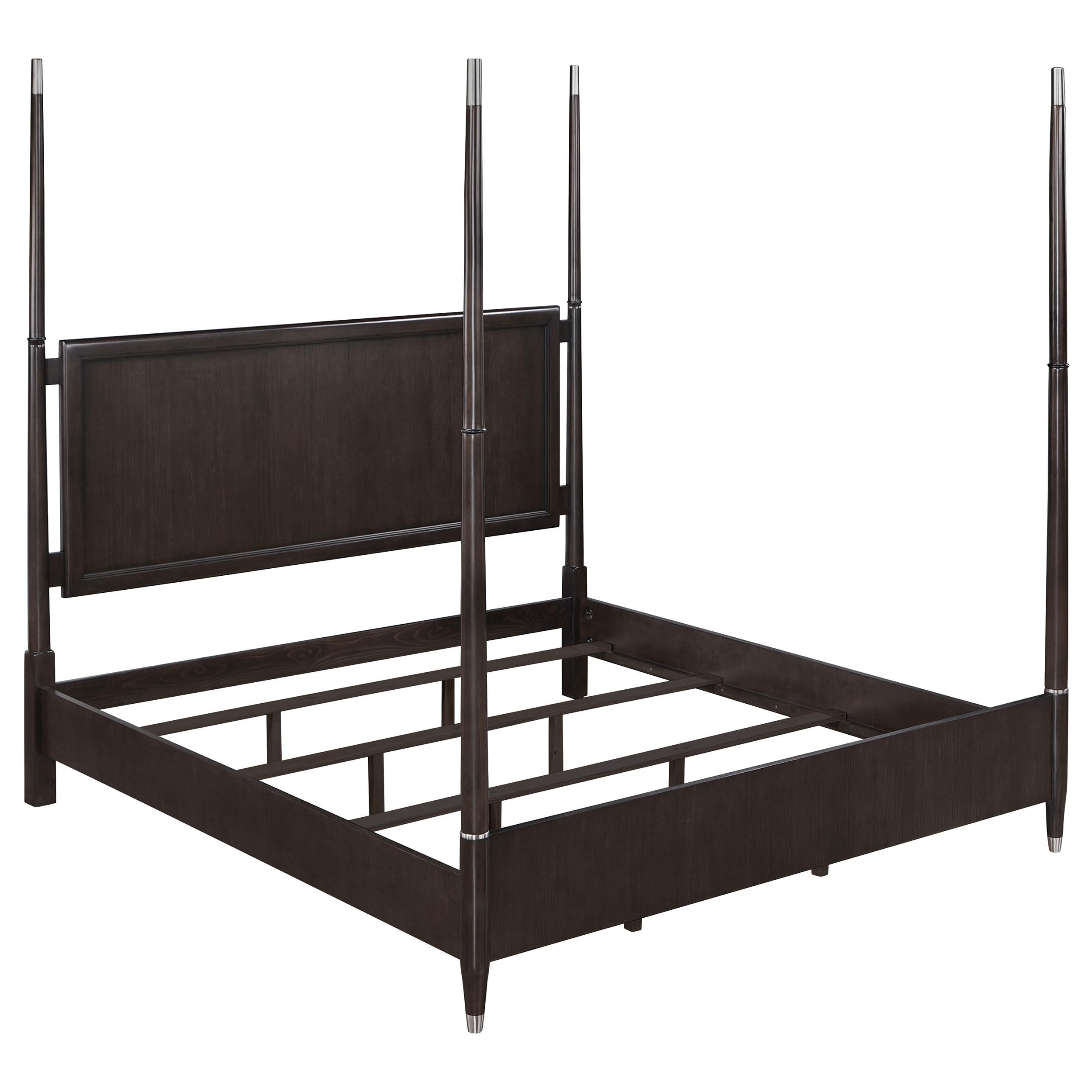  Coaster Furniture Emberlyn 223061Q Wood Queen Poster Bed - Brown IMAGE 1