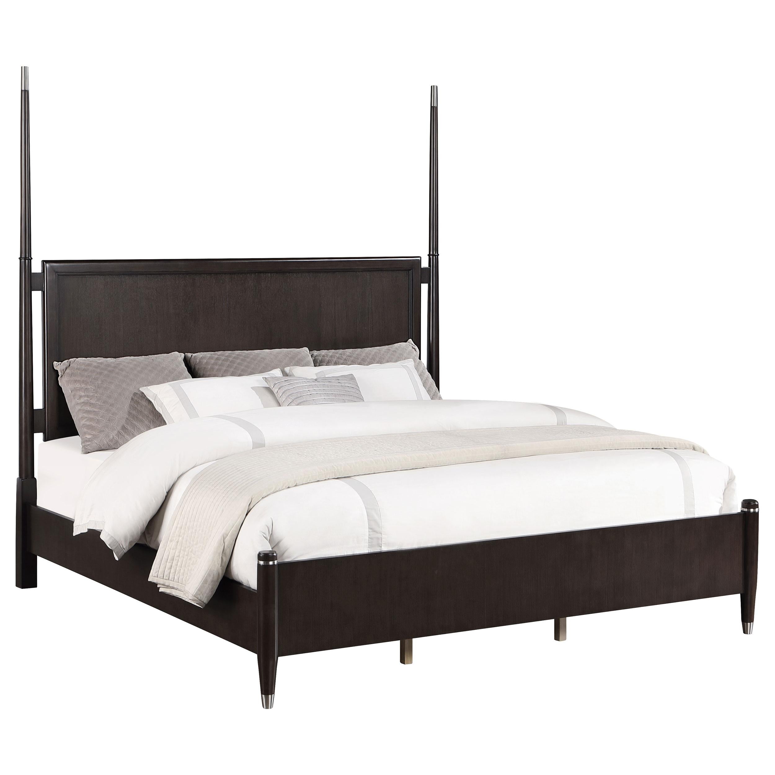  Coaster Furniture Emberlyn 223061Q Wood Queen Poster Bed - Brown IMAGE 6