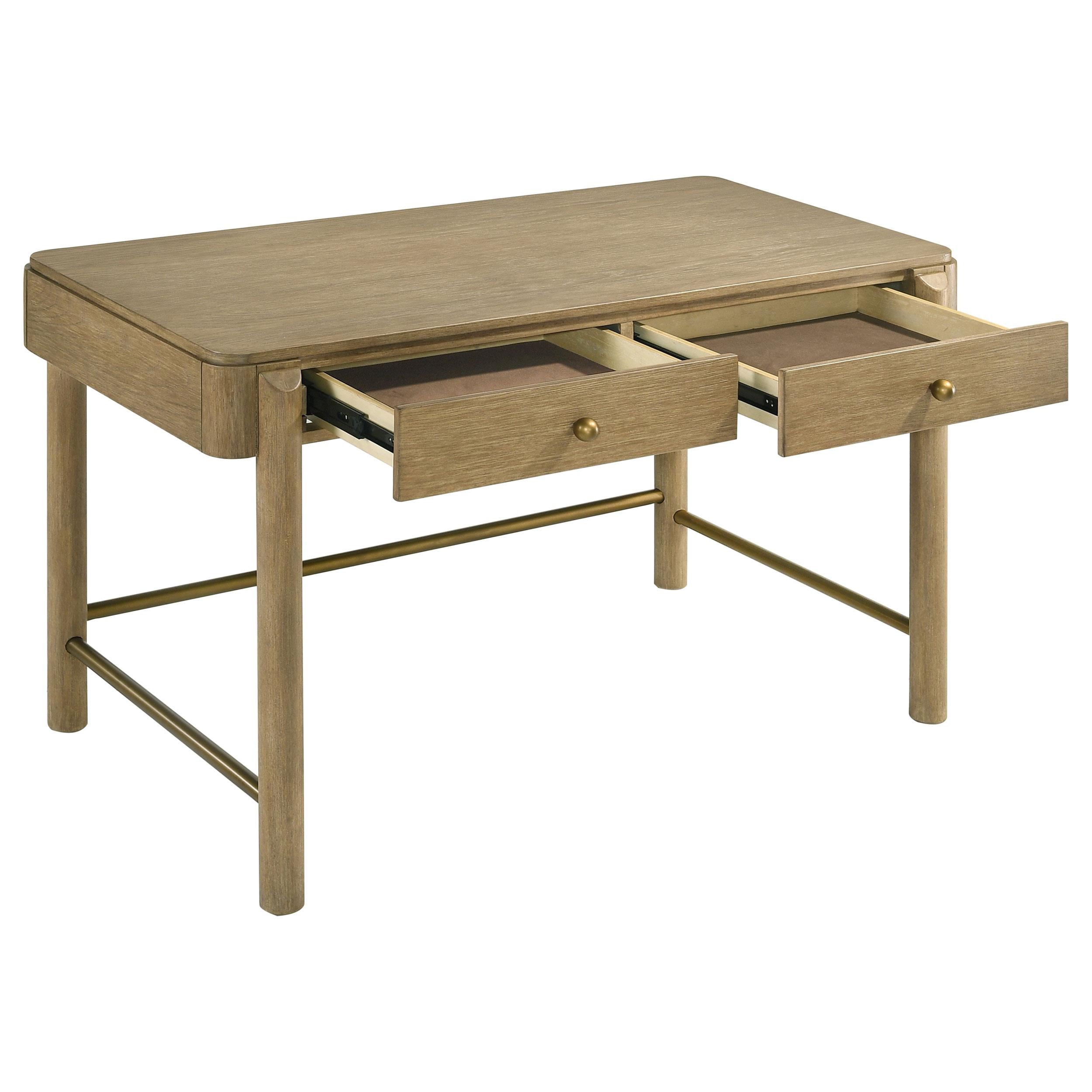  Coaster Furniture Arini 224307 2-Drawer Vanity Desk Makeup Table - Sand Wash IMAGE 2