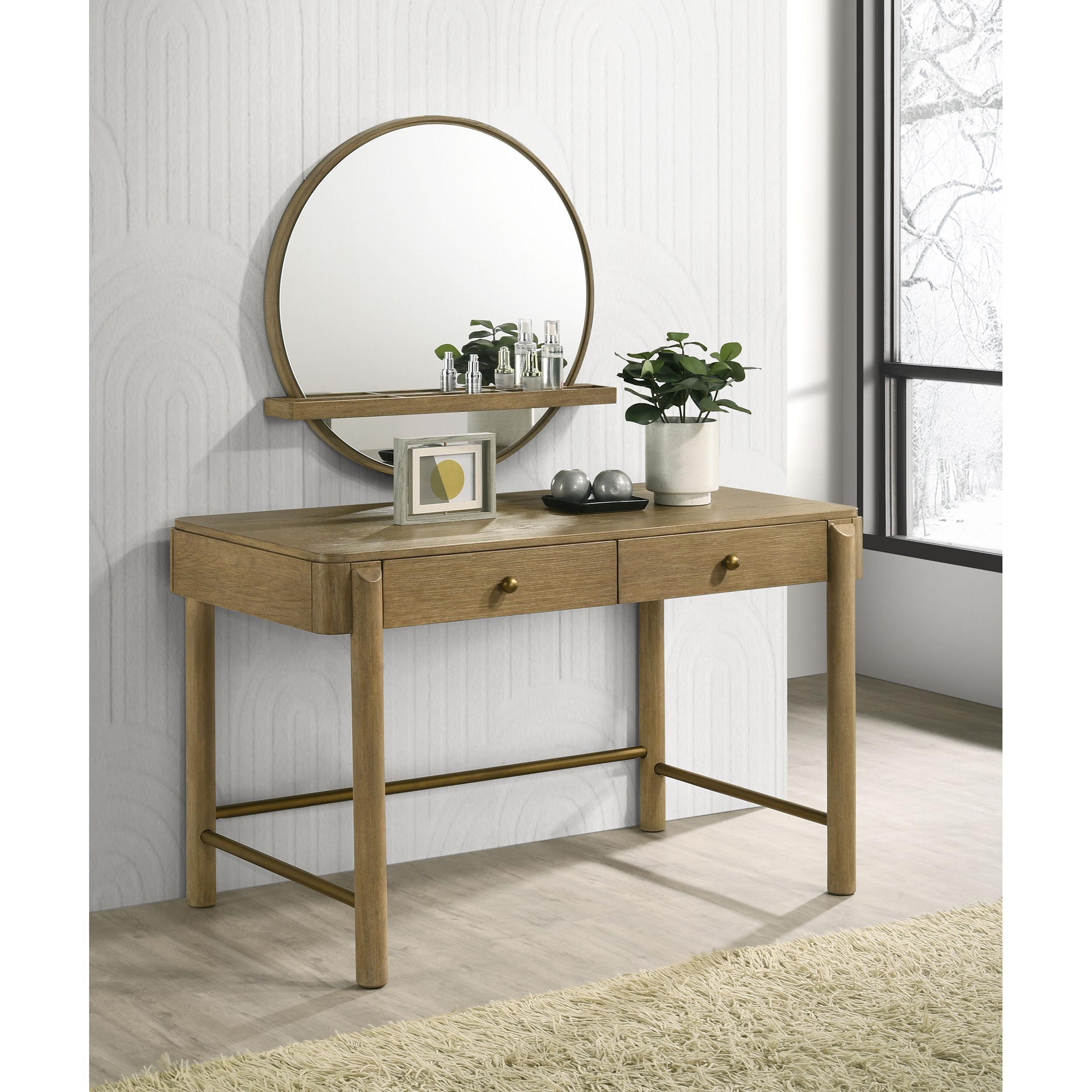  Coaster Furniture Arini 224307 2-Drawer Vanity Desk Makeup Table - Sand Wash IMAGE 8