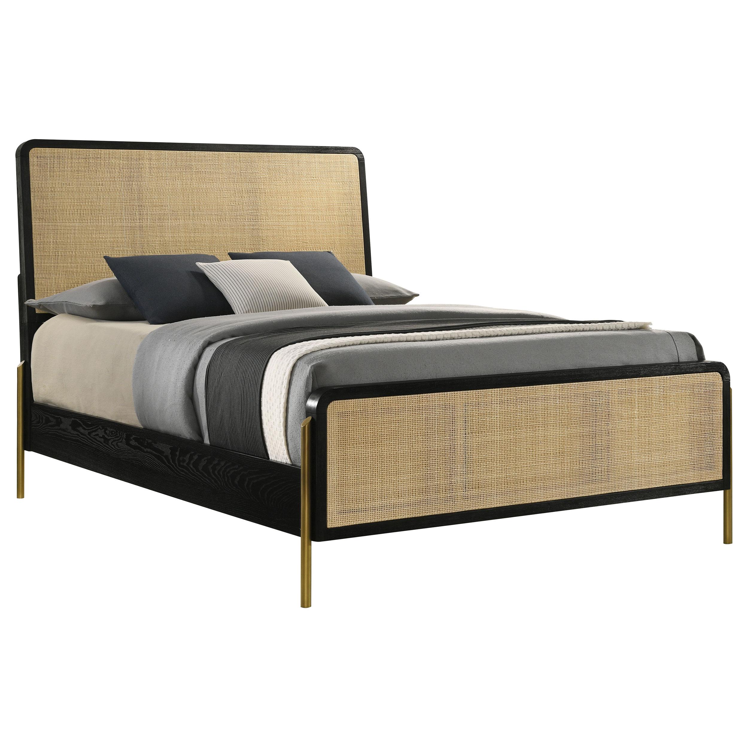  Size_King --  Arini 224330KE Rattan Eastern King Panel Bed - Black and Natural IMAGE 3