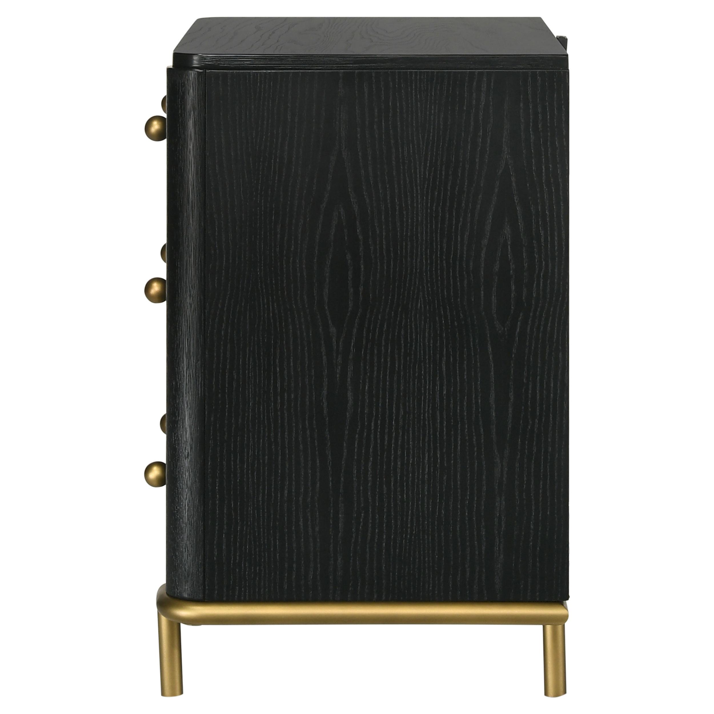  Coaster Furniture Arini 224332 3-Drawer Nightstand - Black IMAGE 5