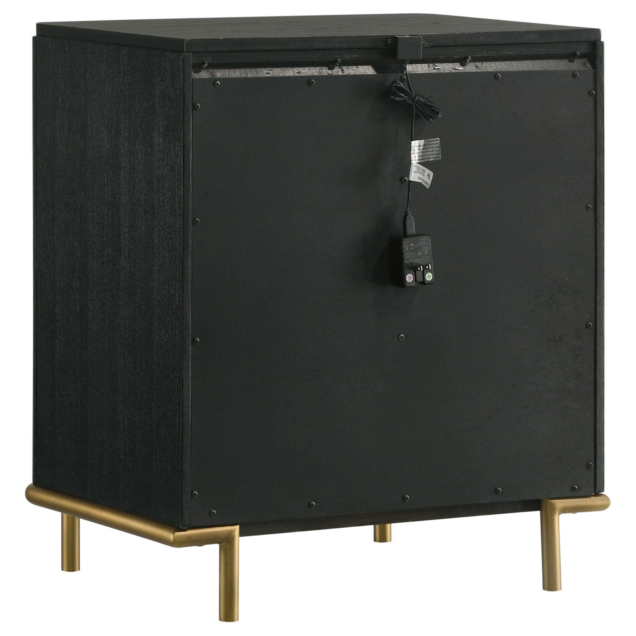  Coaster Furniture Arini 224332 3-Drawer Nightstand - Black IMAGE 6