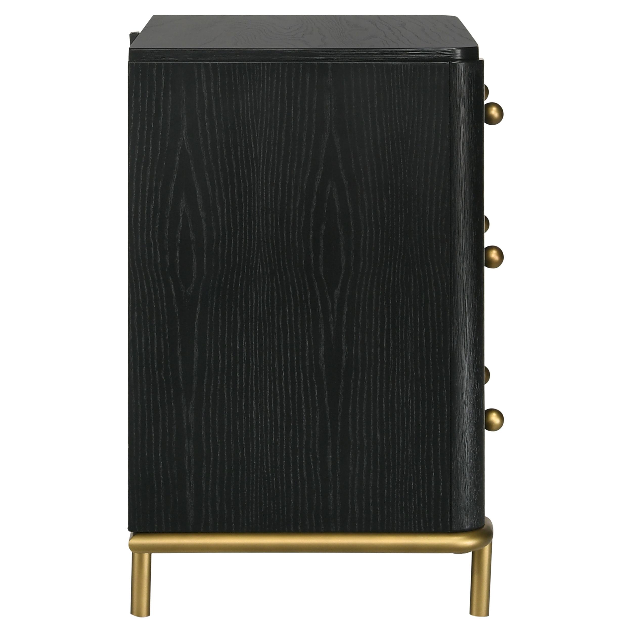  Coaster Furniture Arini 224332 3-Drawer Nightstand - Black IMAGE 9