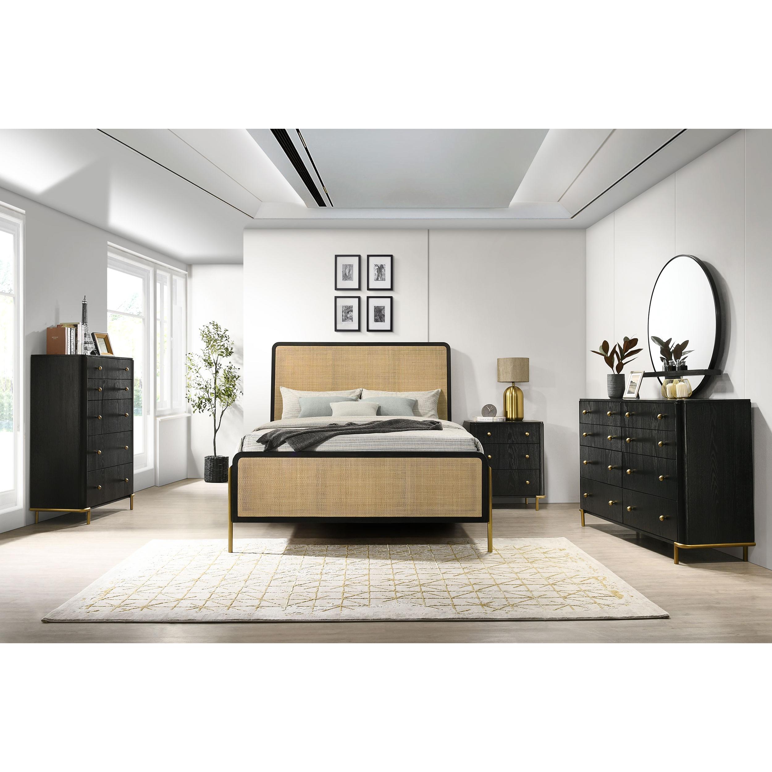  Coaster Furniture Arini 224334 Dresser Mirror - Black IMAGE 5