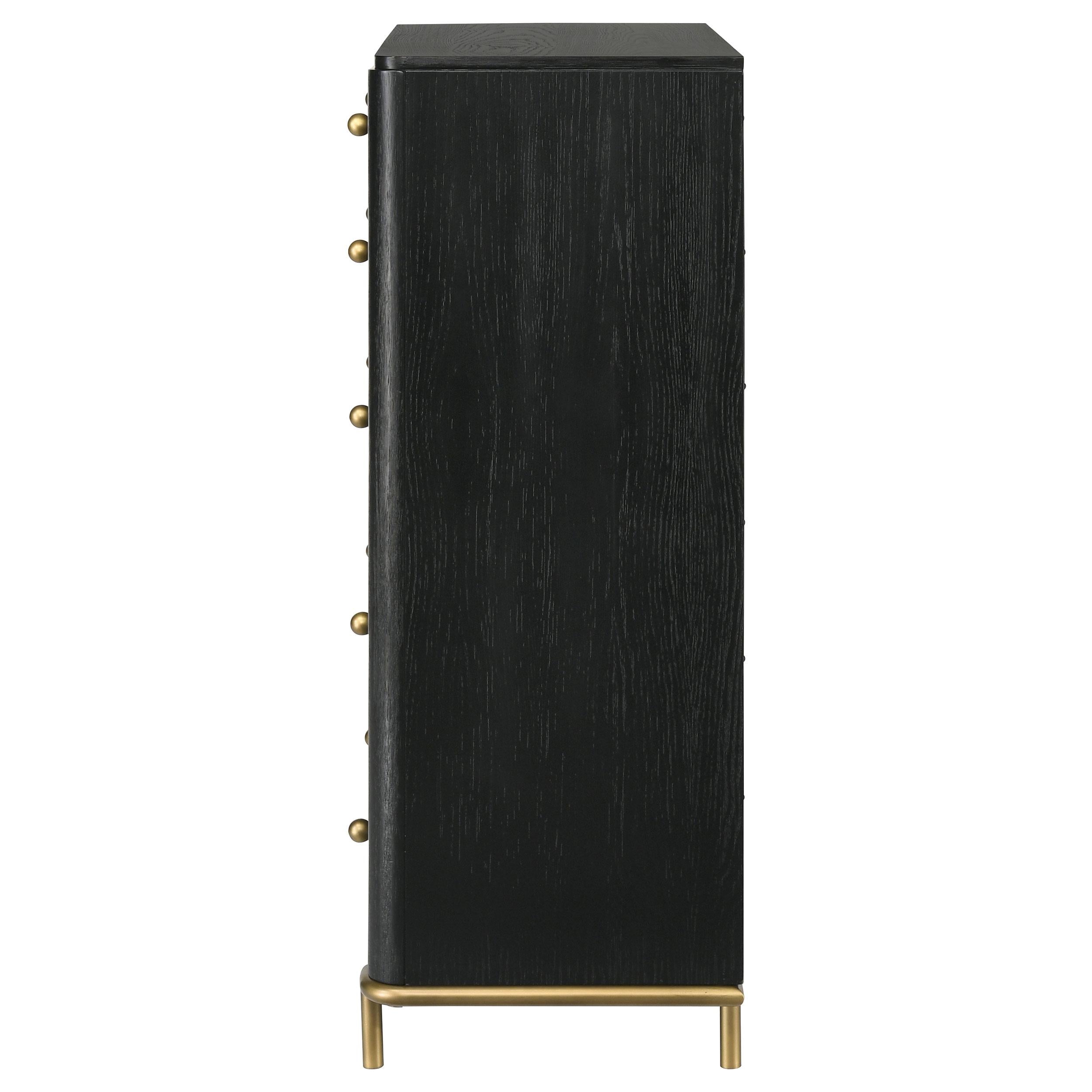  Coaster Furniture Arini 224335 5-Drawer Bedroom Chest - Black IMAGE 5