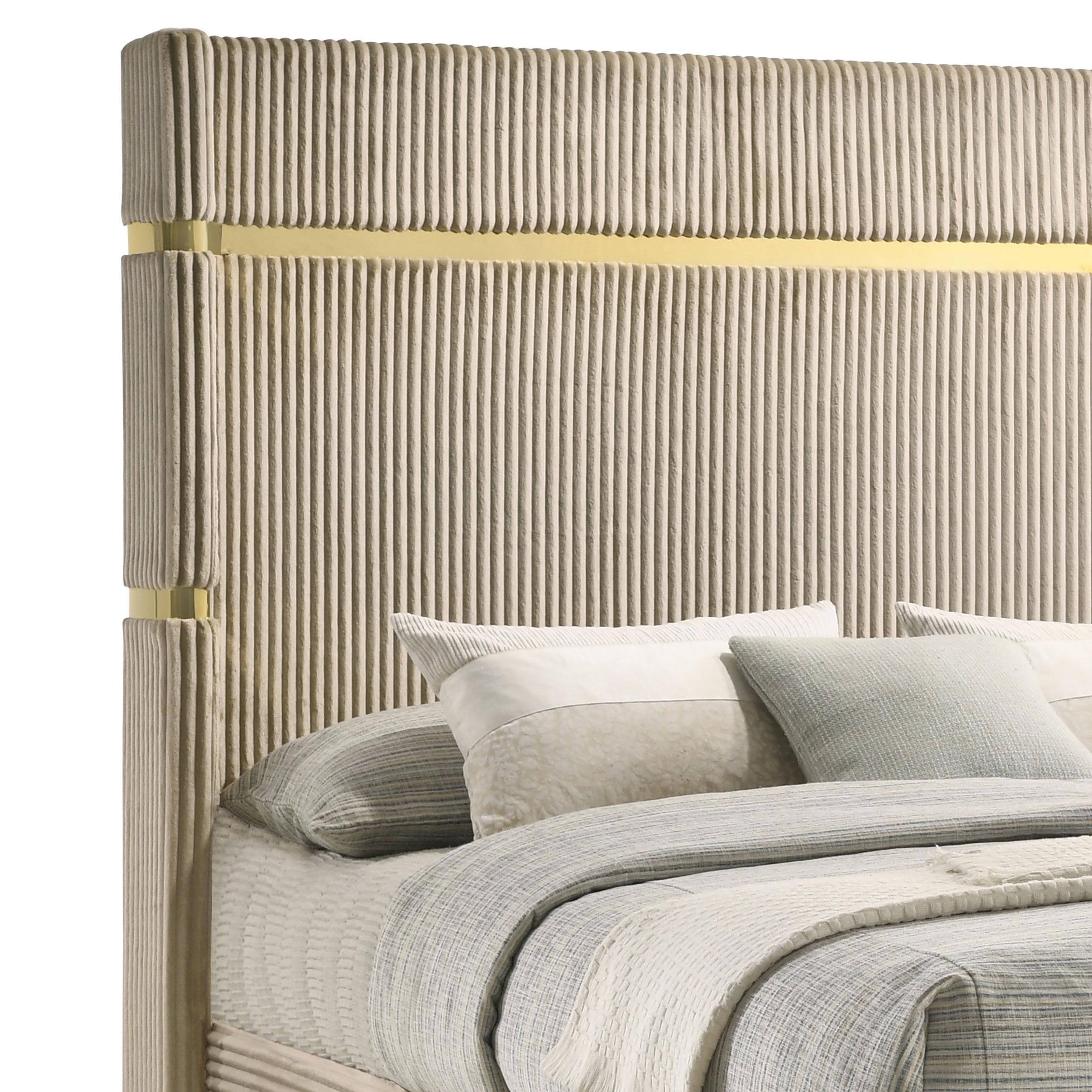  Size_King --  Lucia 224731KE 61-inch Upholstered Eastern King Wingback Bed - Beige IMAGE 6